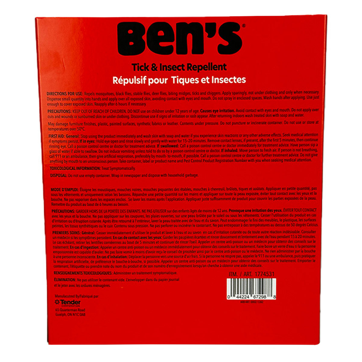 Ben's 30 Tick & Insect Repellent, 3 x 170 g | Costco