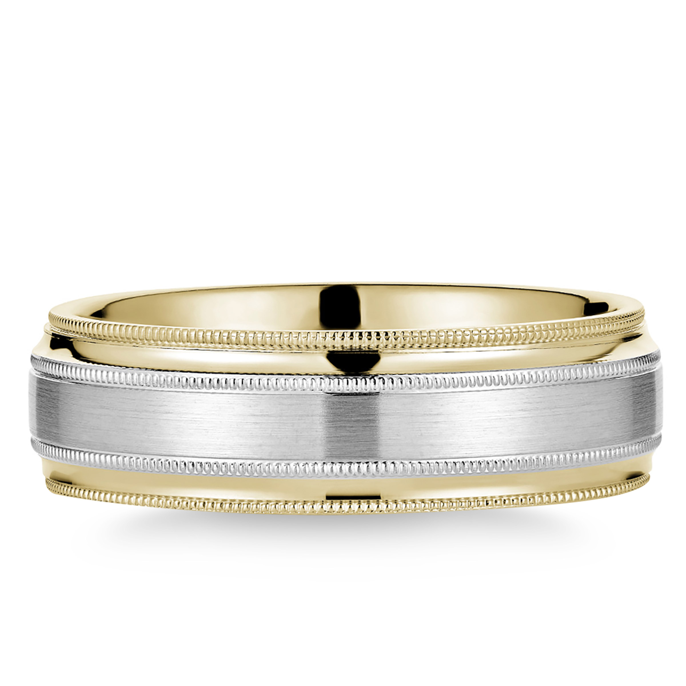 Two Tone Gold Men’s Wedding Band