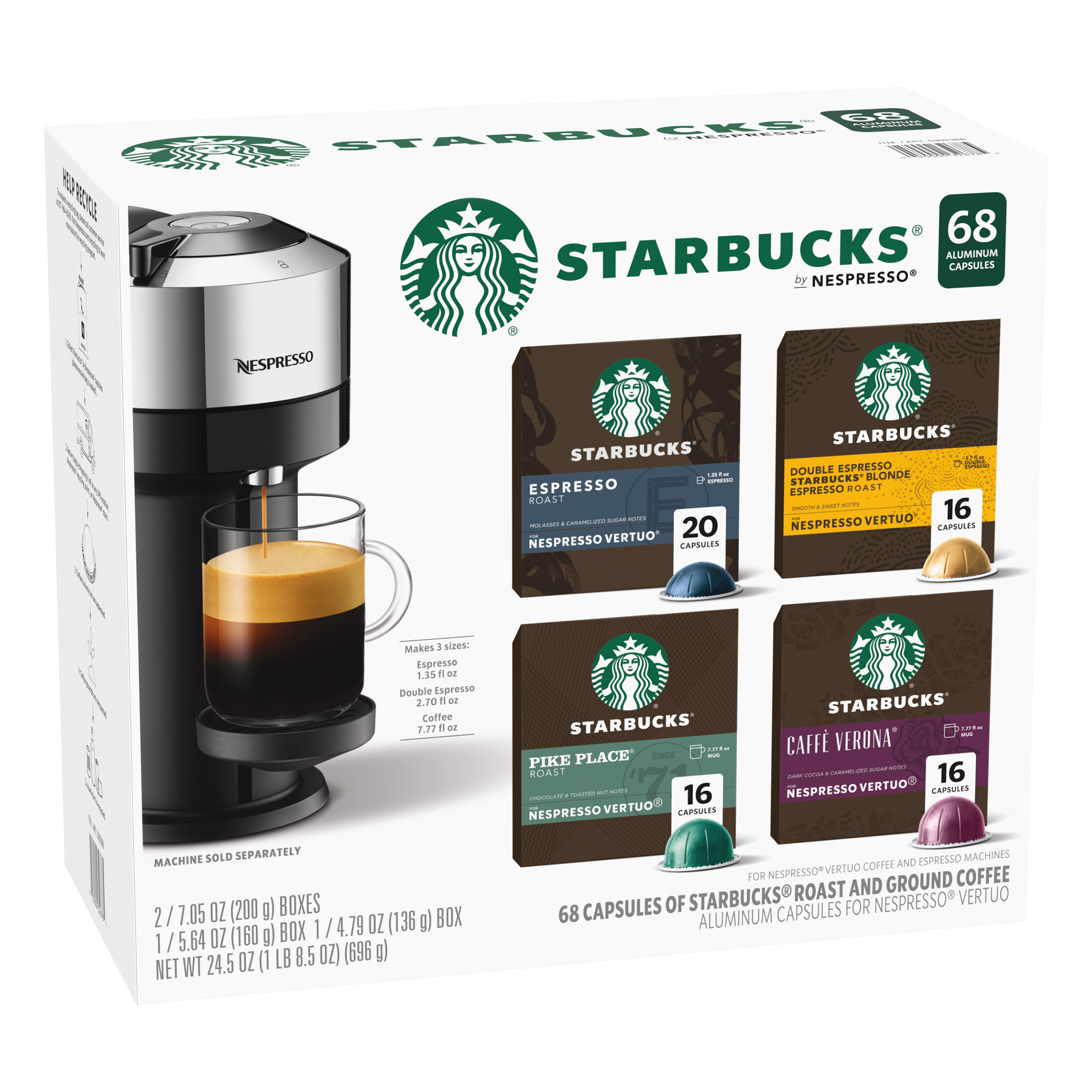 Nespresso 12本 Starbucks by Nespresso Capsules for Nespresso Vertuo