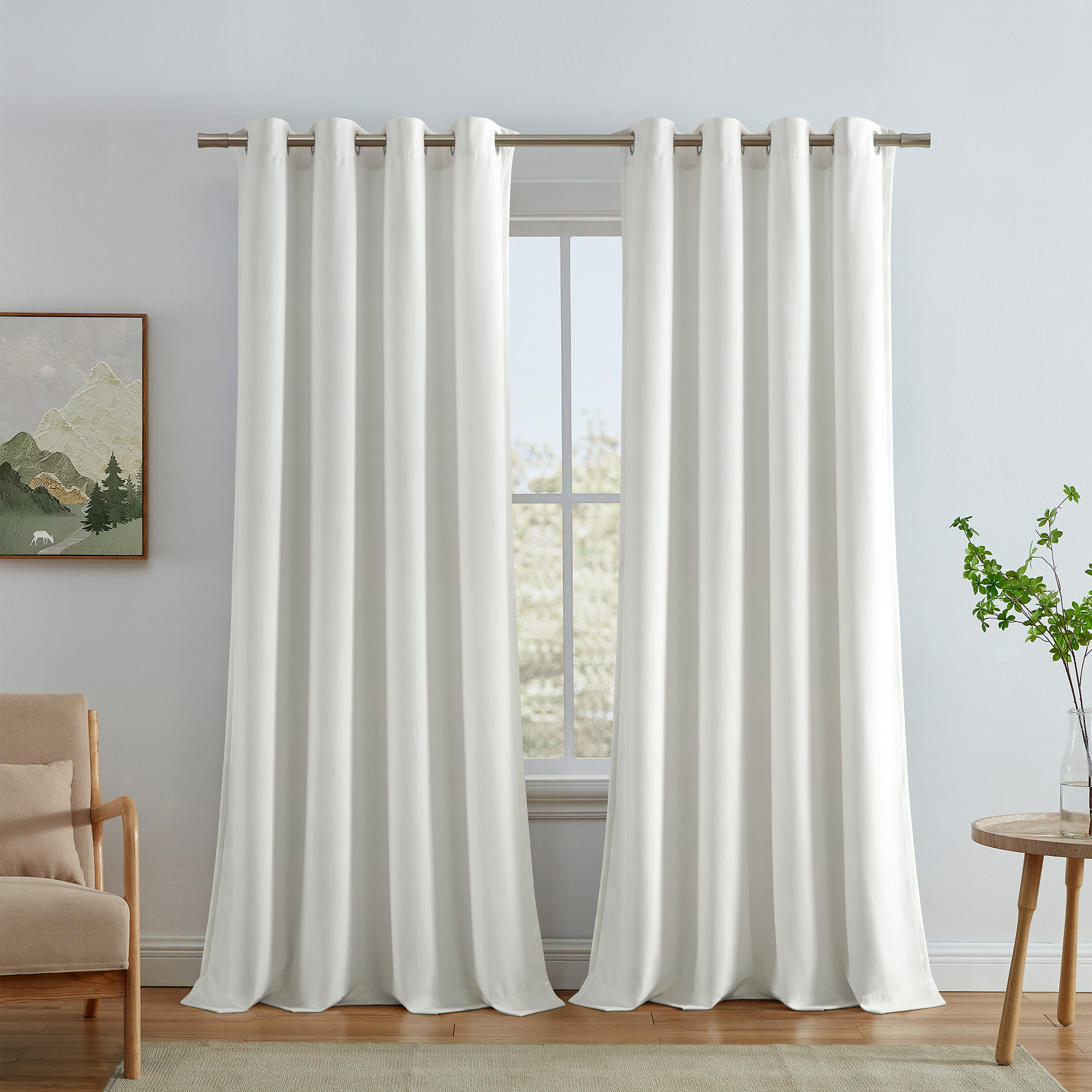 SUN+BLK Velvet Collection Room Darkening Curtain Panel, 2-panel