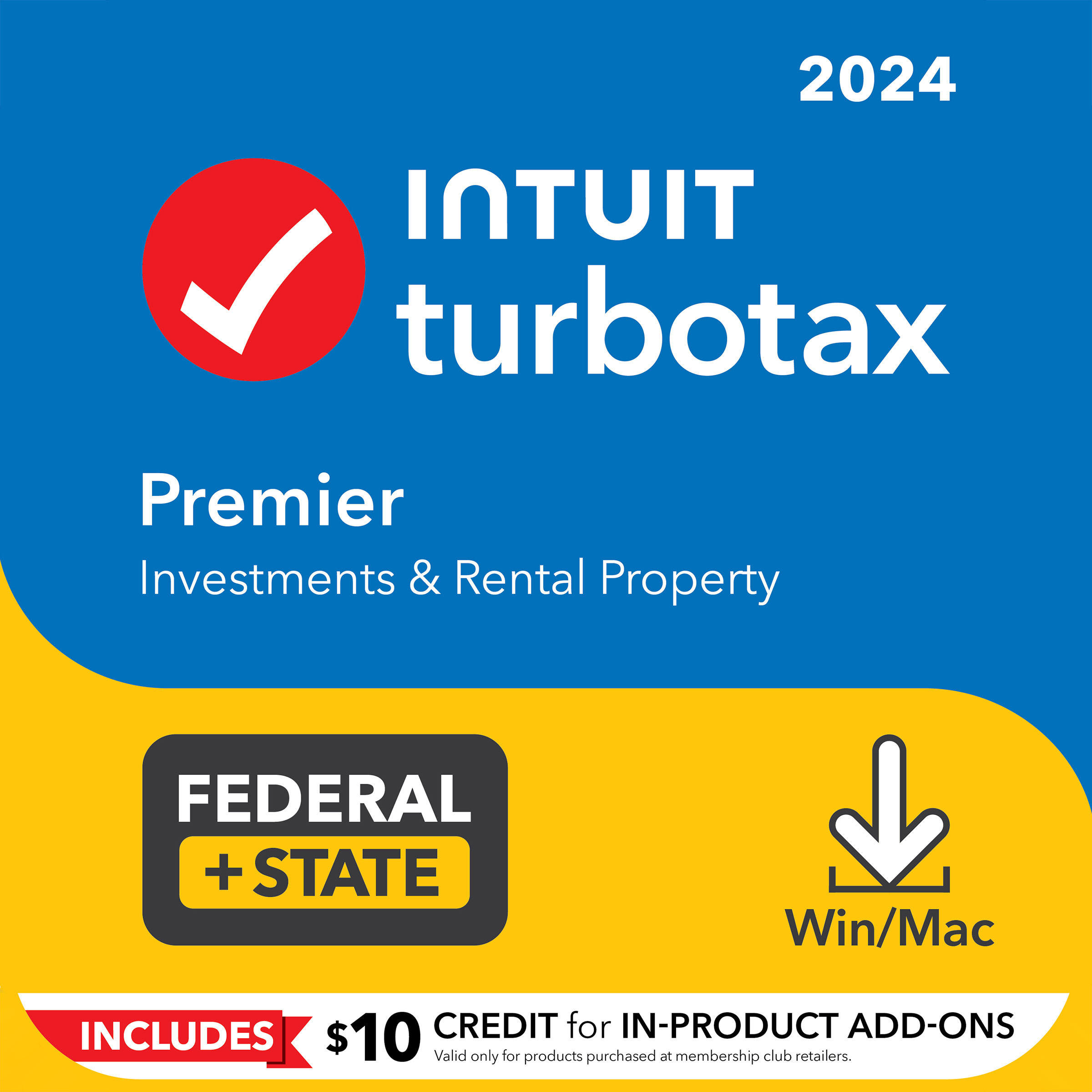 TurboTax Premier 2024 Federal E-File + State Download for PC/Mac 