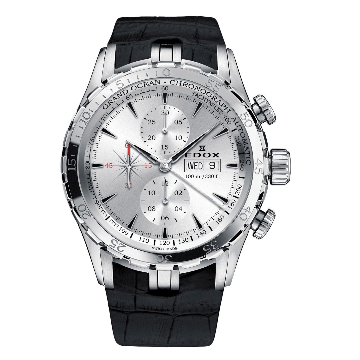 Edox Grand Ocean Silver Dial Men's Chronograph Watch | Costco