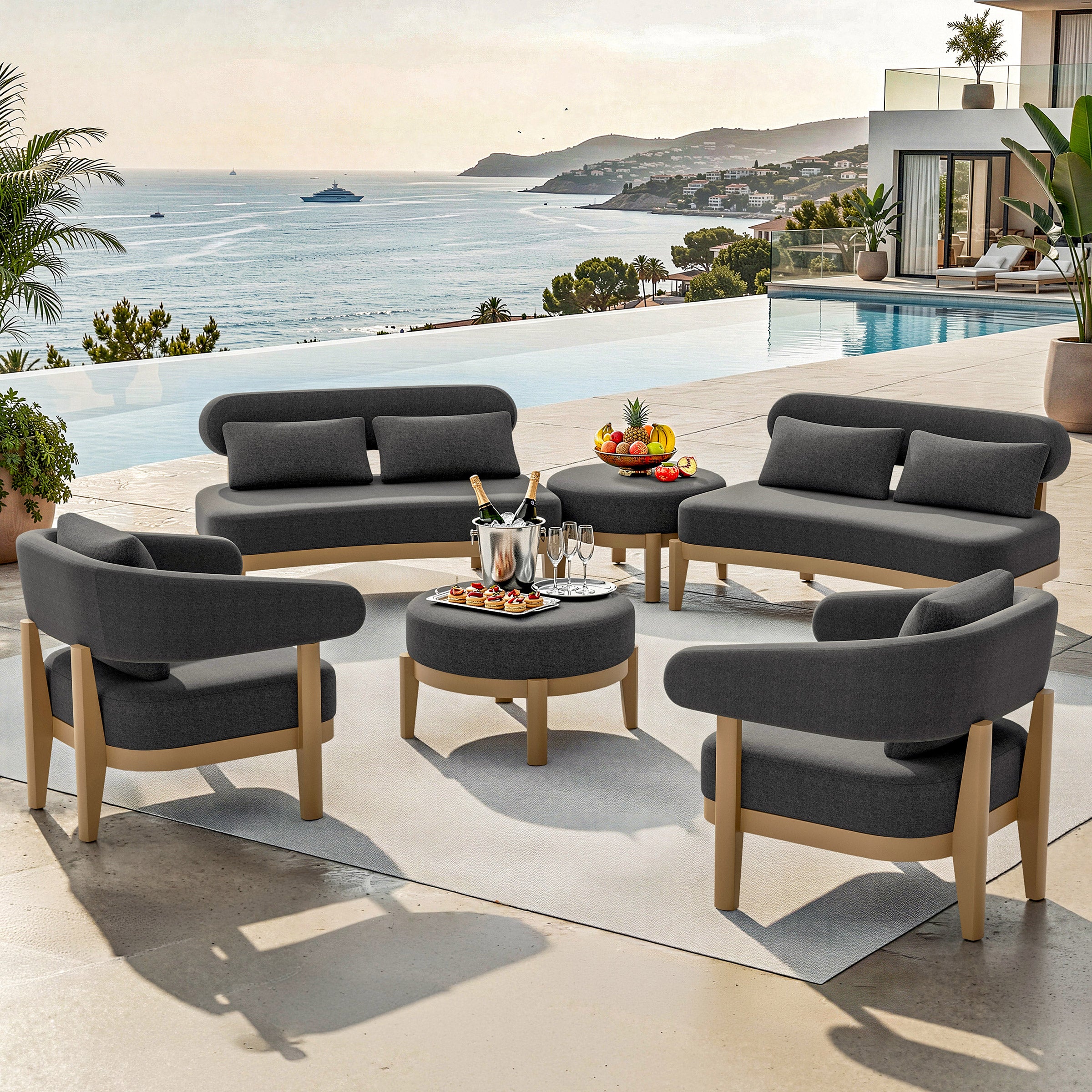 Sirio Oliver 6-piece Outdoor Patio Seating Set | Costco