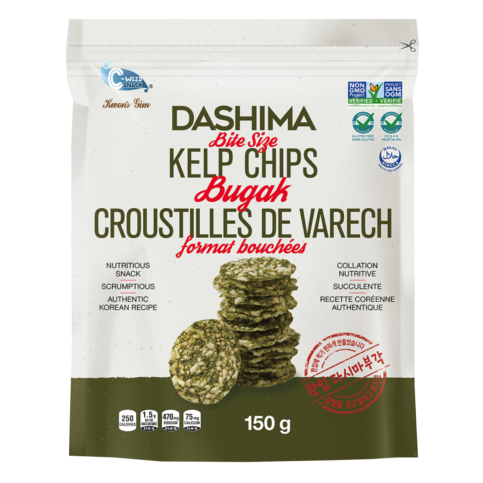Dashima Kelp Bugak Chips, 150 g