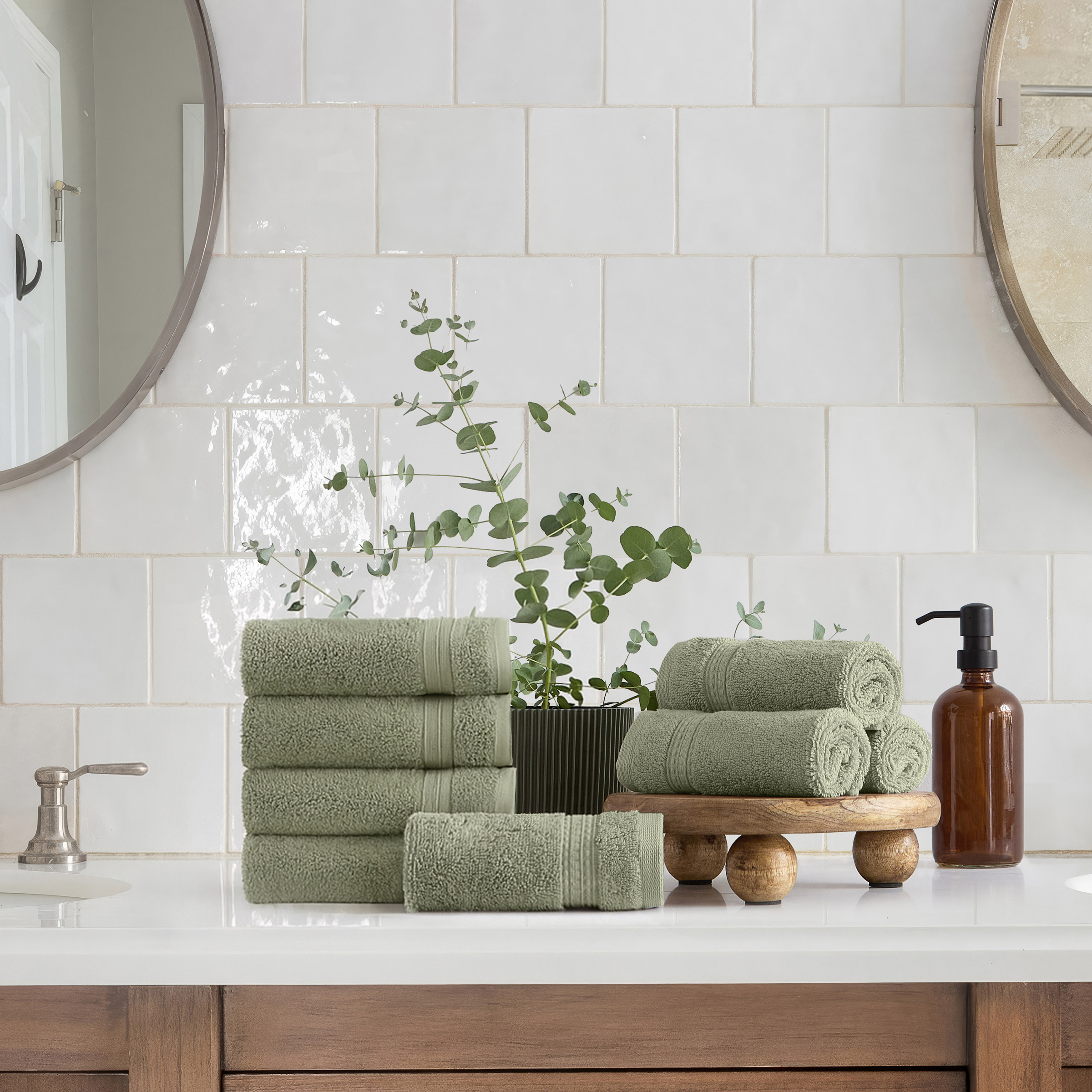 Serene Home Collection Wash Cloth Set, 8-pack