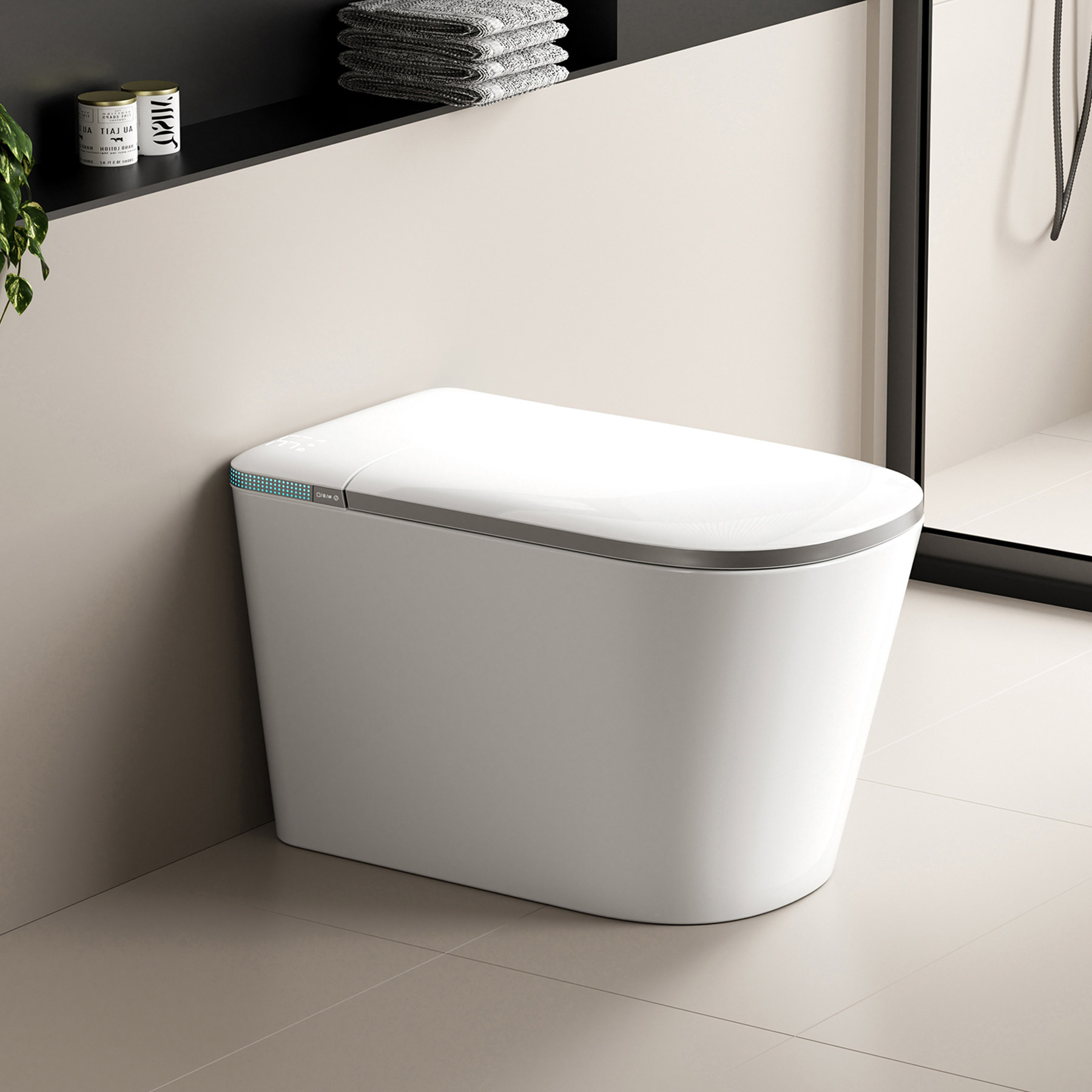 AQUAVIT PURITY Elongated Smart Bidet Toilet with foam/deodorizer