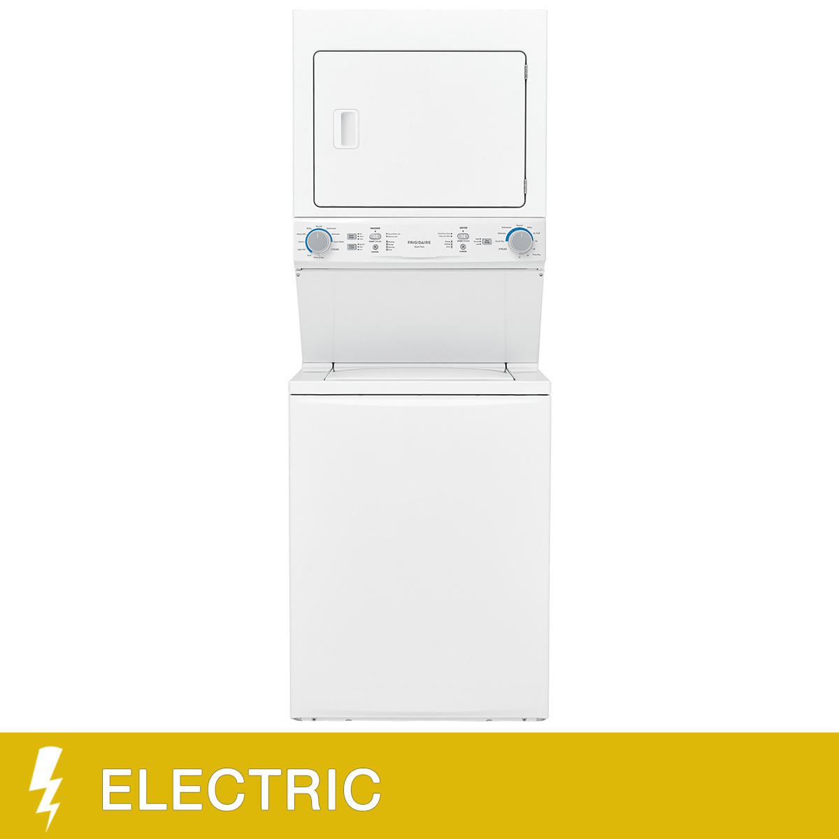 Frigidaire 27 in. White Electric 4.5 cu. ft. IEC Washer and 5.5 cu. ft. Dryer Laundry Centre