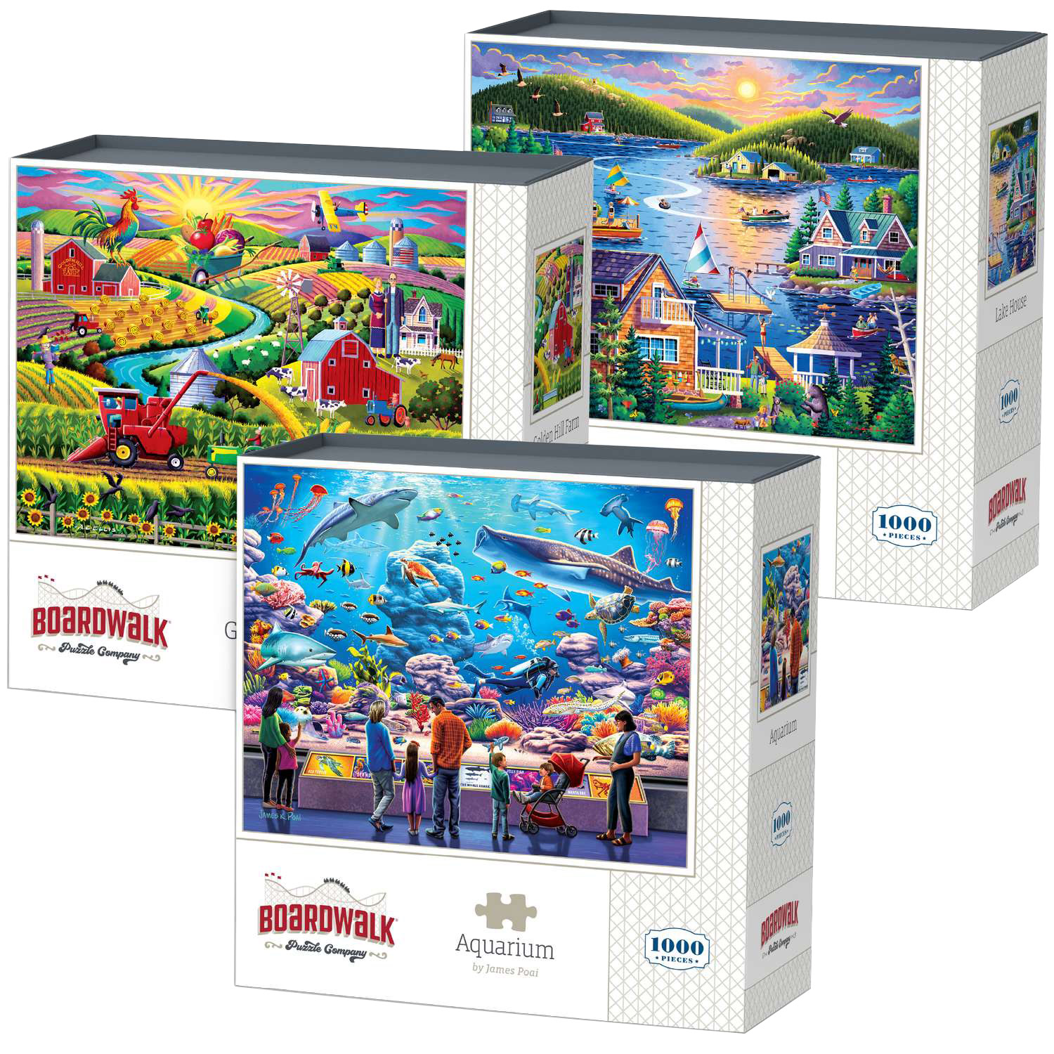 Boardwalk Assorted Jigsaw Puzzles  3-pack