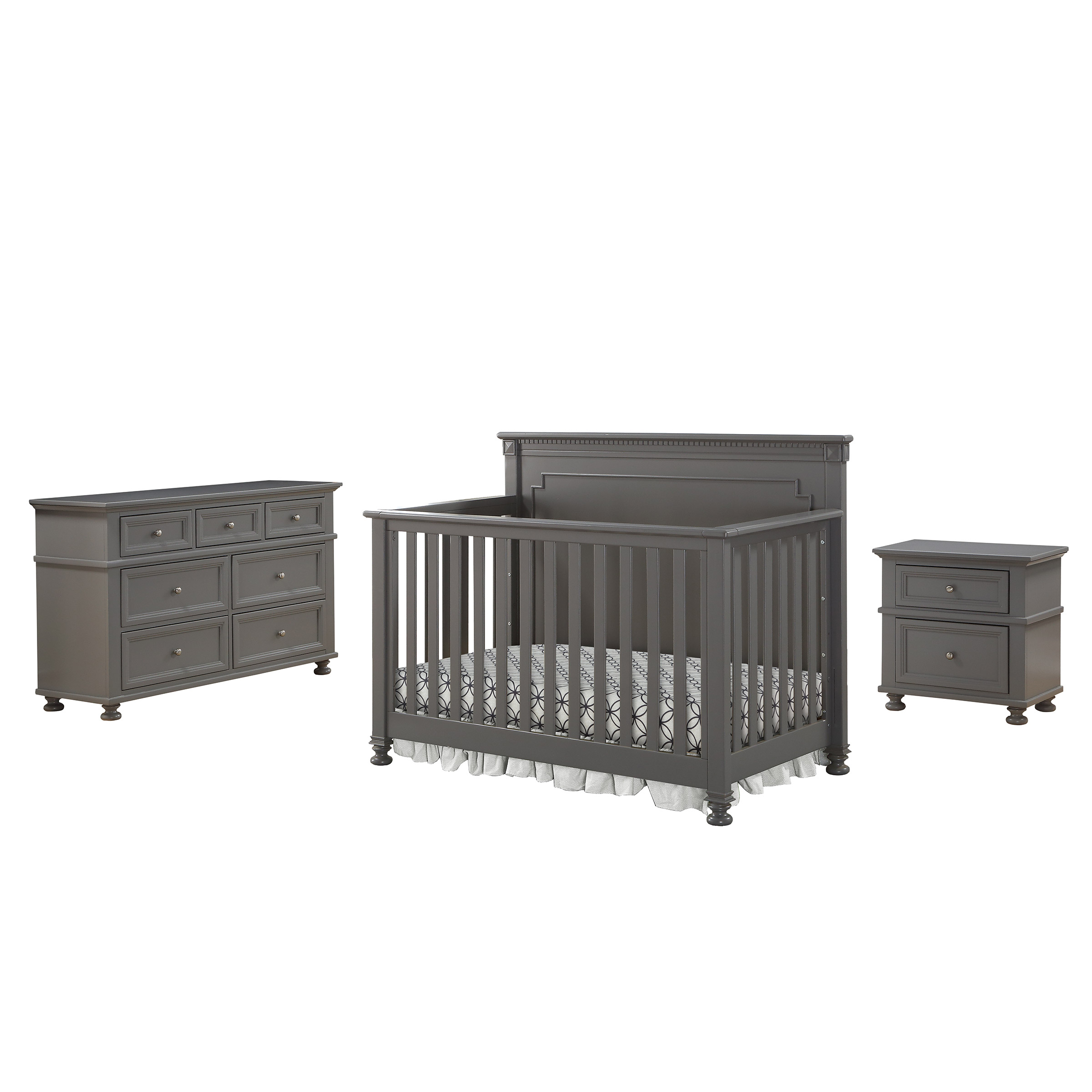 black crib and dresser set Bowie 4-in-1 Convertible Crib main image 1