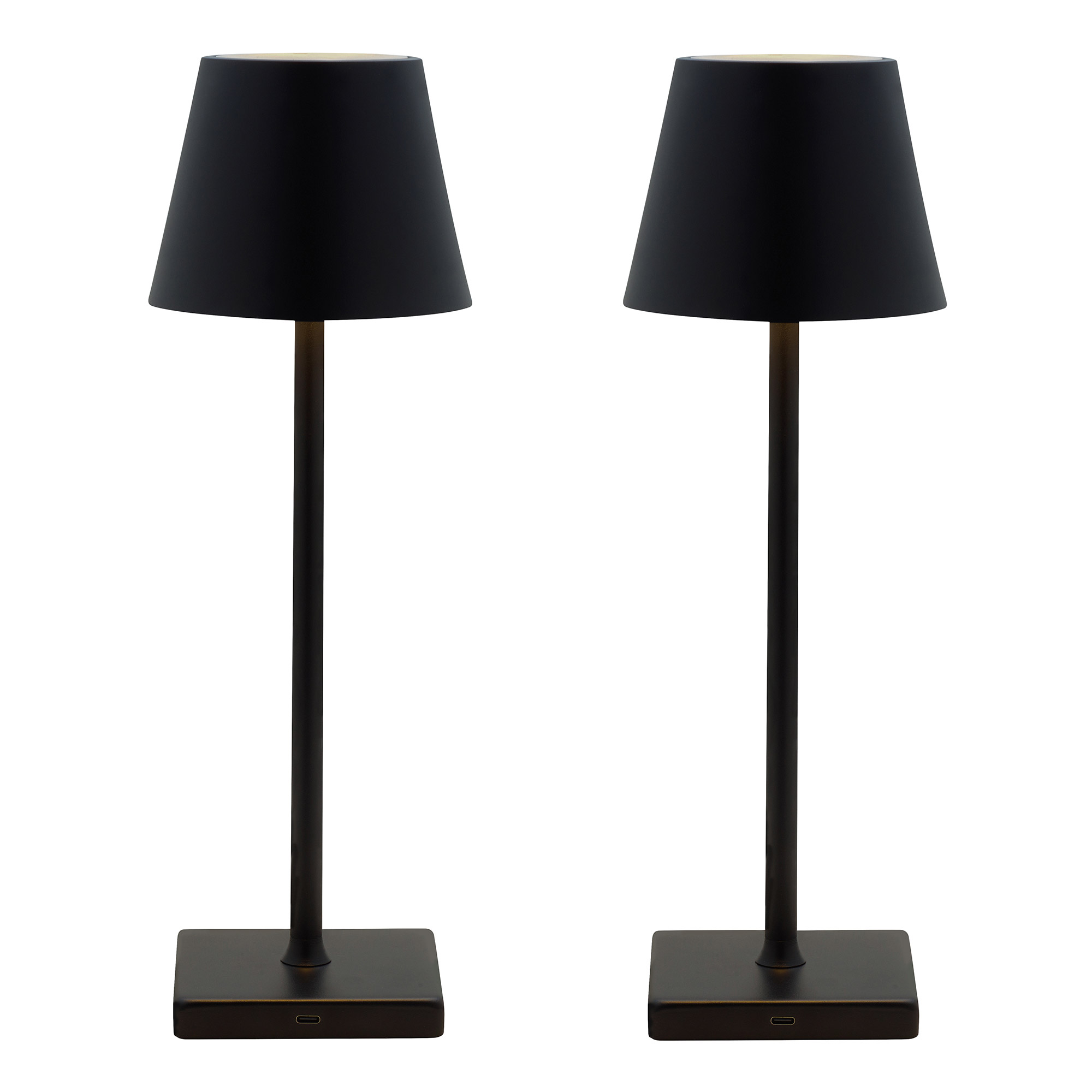 Mikasa Touch Control Rechargeable LED Lamps, Set of 2