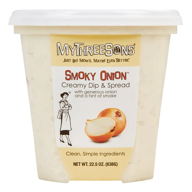 MYTHREESONS GOURMET SMOKY ONION CREAMY DIP & SPREAD 22.5 OZ