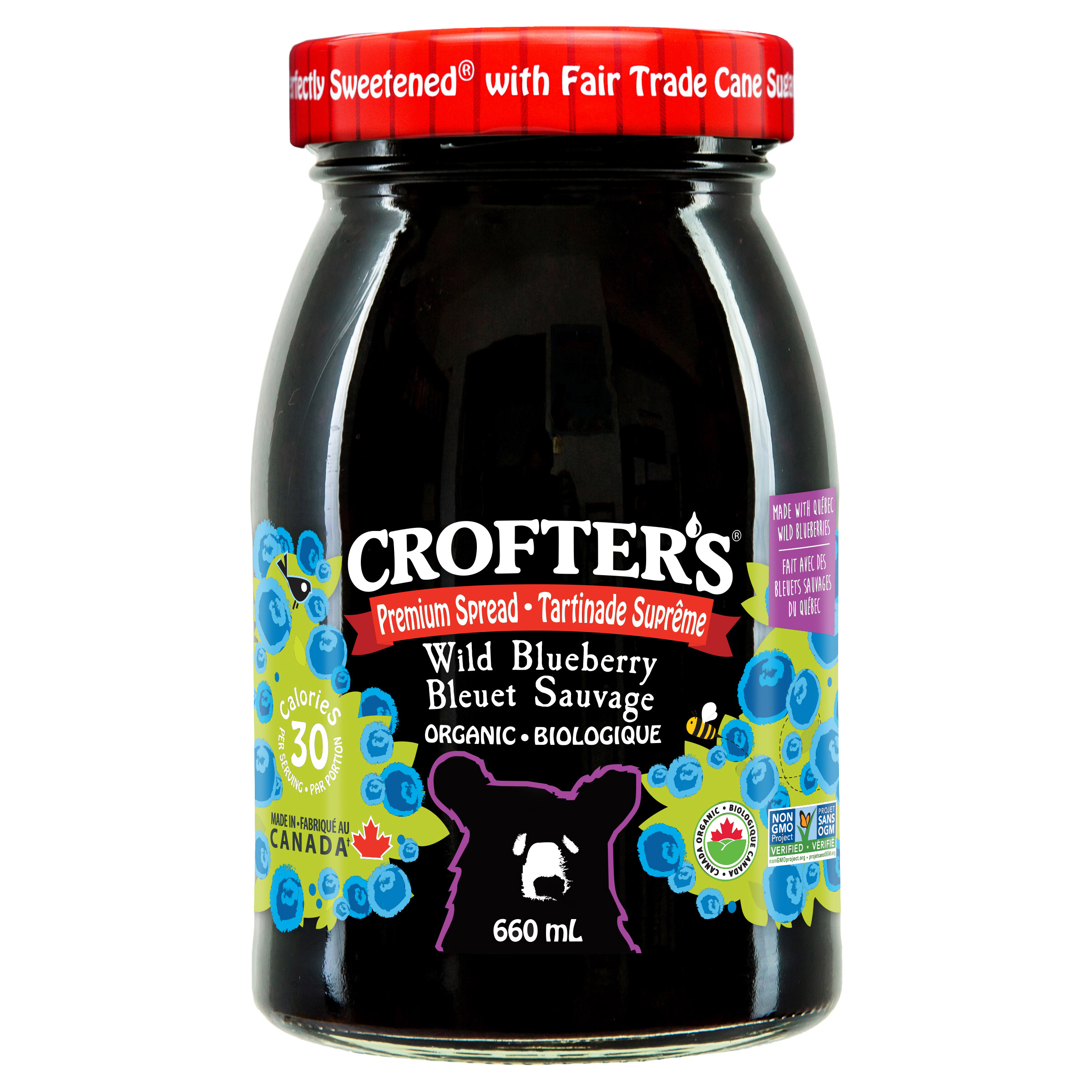 Crofters Organic Wild Blueberry Premium Spread, 660 mL