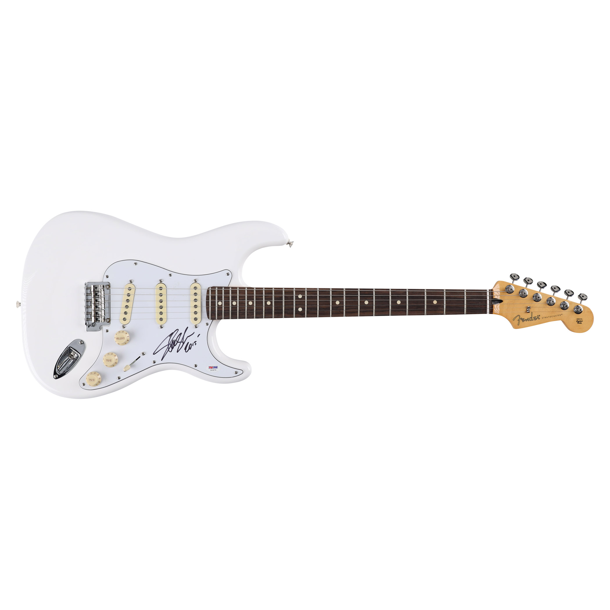 Slash Guns N' Roses Autographed White Fender Player II