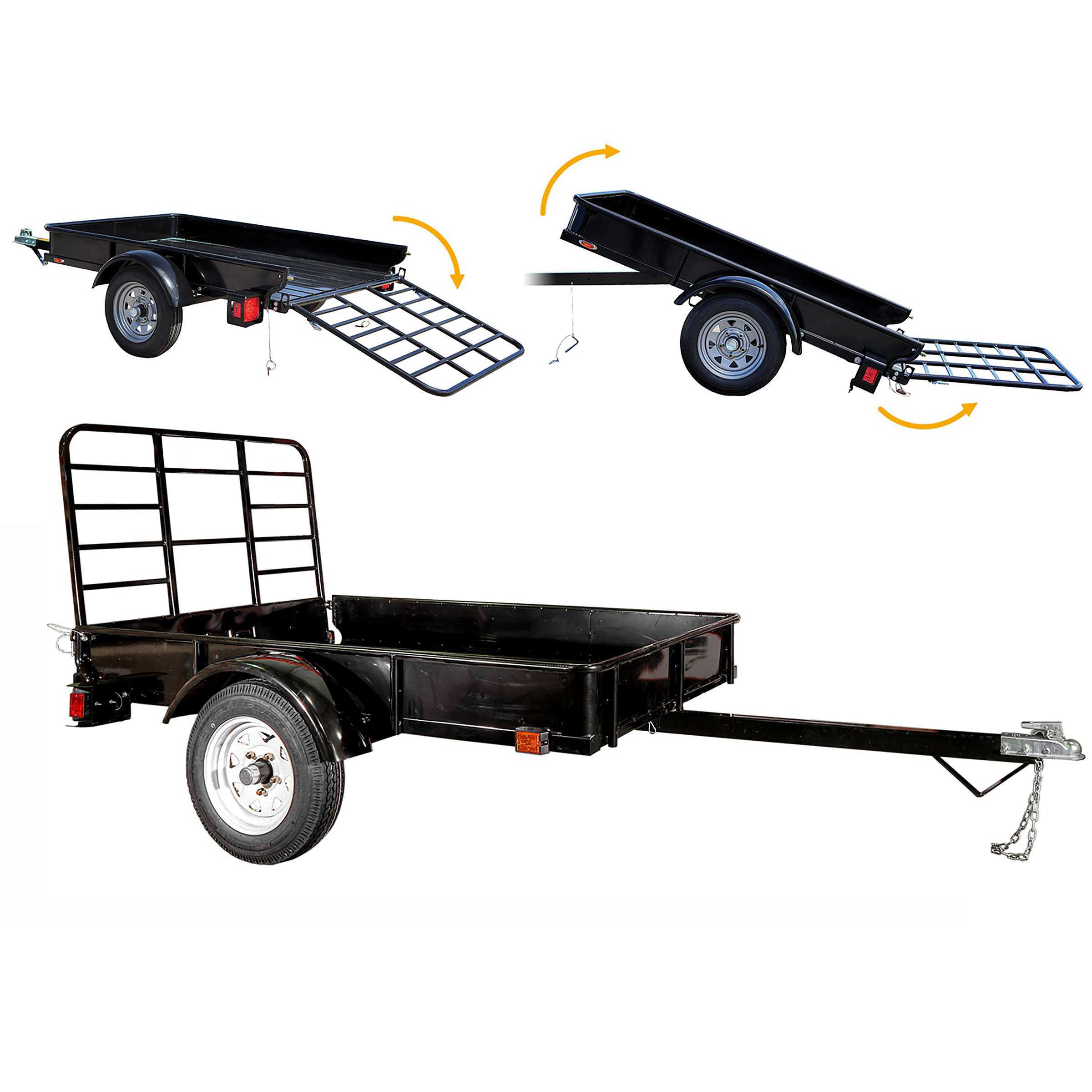 DK2 4 ft. x 6 ft. Single Axle Utility Trailer with Ramp Kit