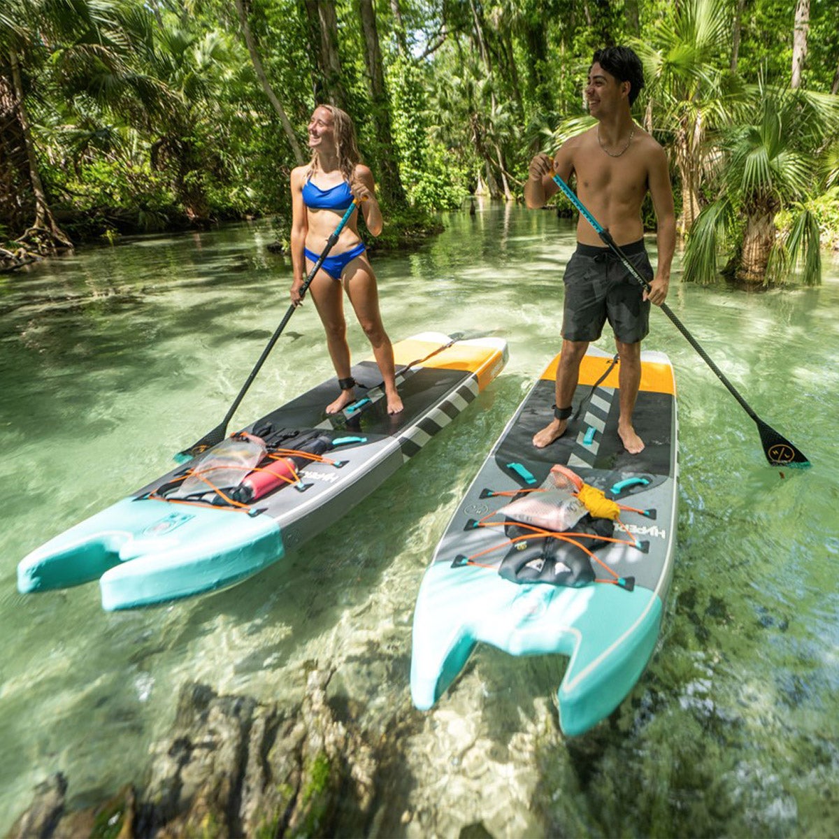 未使用 ハイパーライト 10フィート エレベーション2 パドルボード HO Sports Hyperlite 10' Elevation 2.0 Dual-Pontoon ISUP | Costco