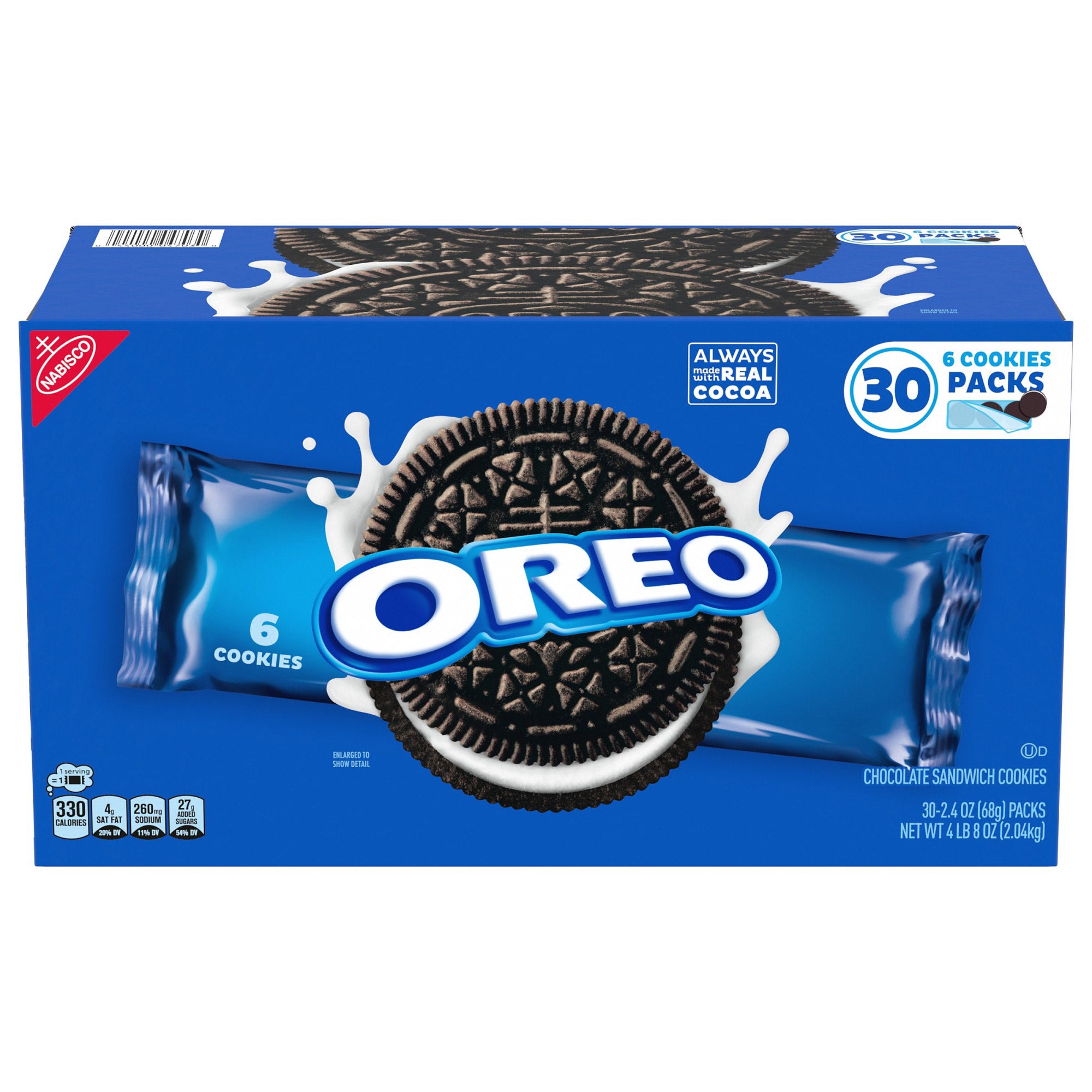 OREO Chocolate Sandwich Cookies, 2.4 oz, 30-count | Costco