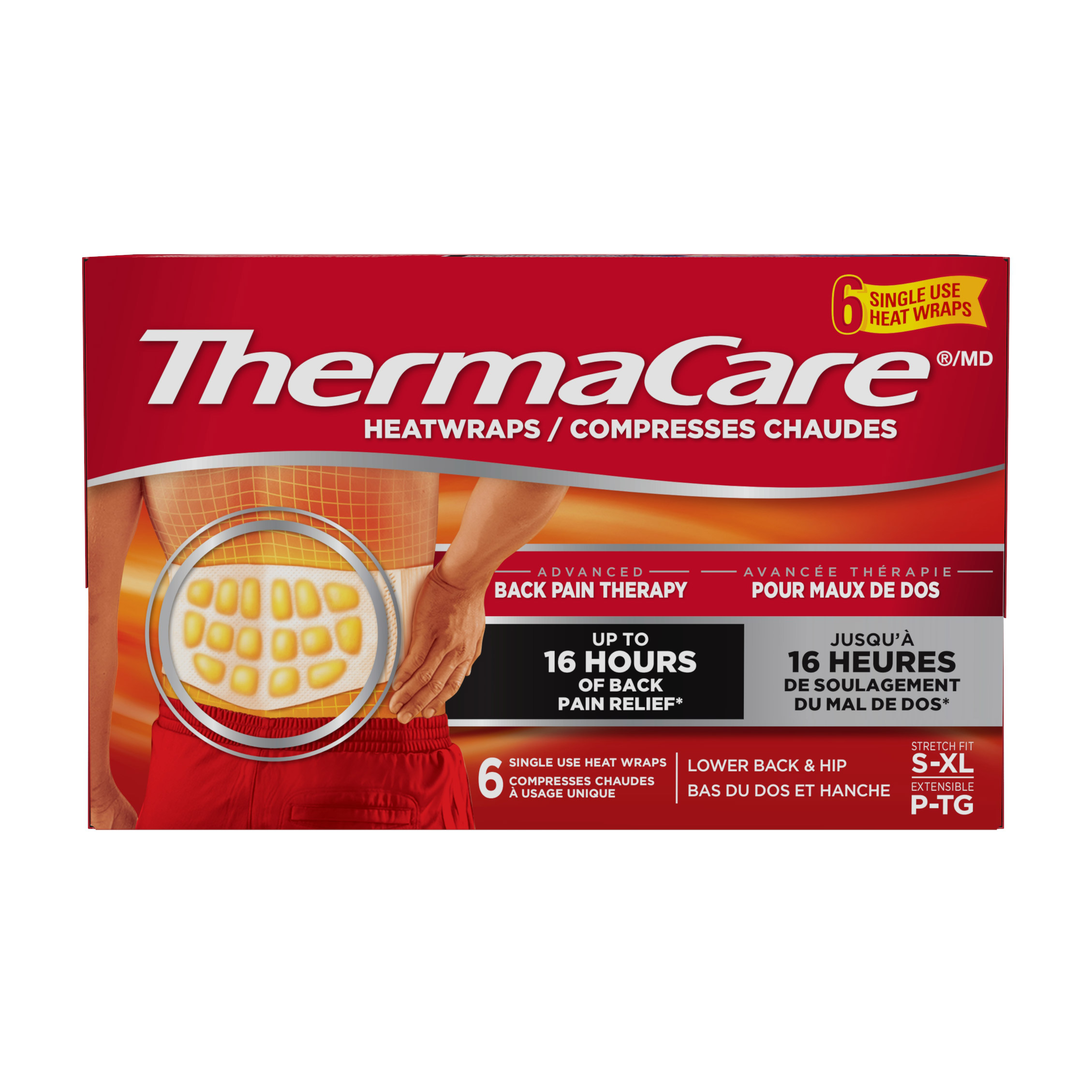 Thermacare - Thérapie avancée des maux de dos, 6 compresses chaudes