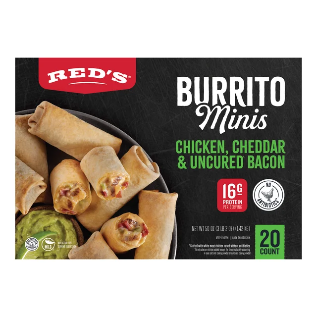 RED'S MINI CHICKEN BURRITOS 20 COUNT BOX