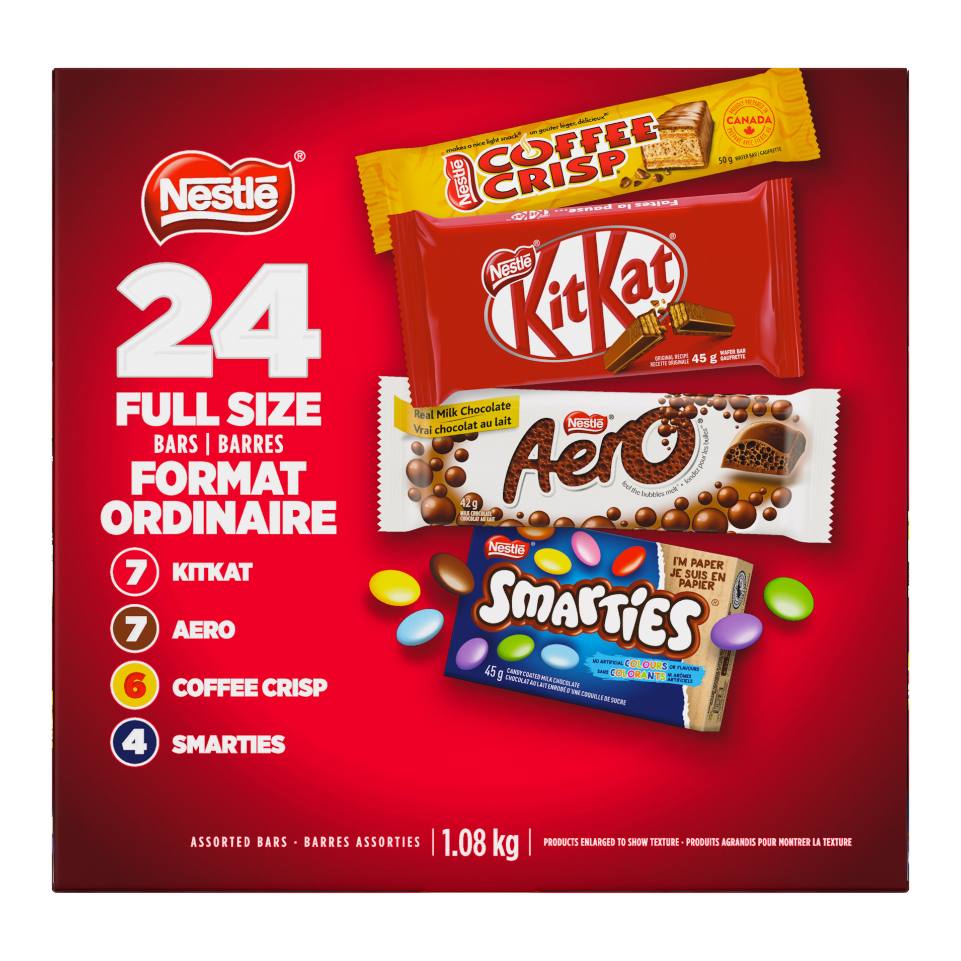 Nestlé Assorted Full Size Candy Bars, 1.08 kg