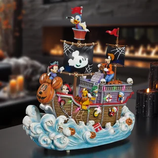 DISNEY ANIMATED PIRATE SHIP WITH LIGHTS AND MUSIC