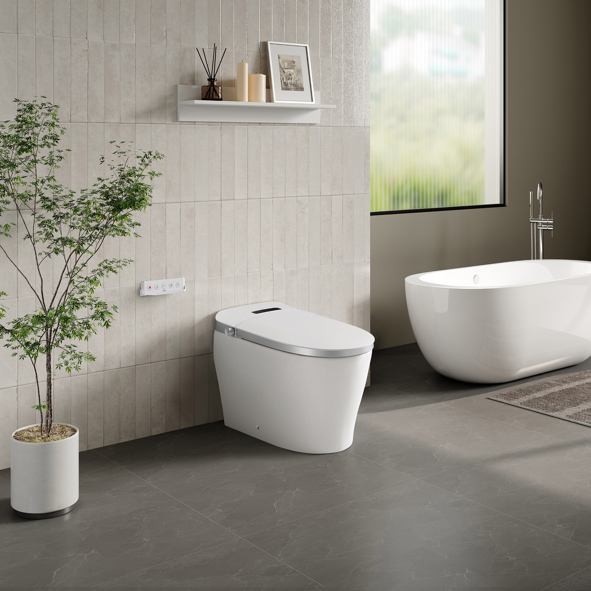 OVE Decors Monroe Smart Bidet Toilet with Built-in Tank