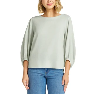 MATTY M WOMEN'S LINEN BLEND TOP
