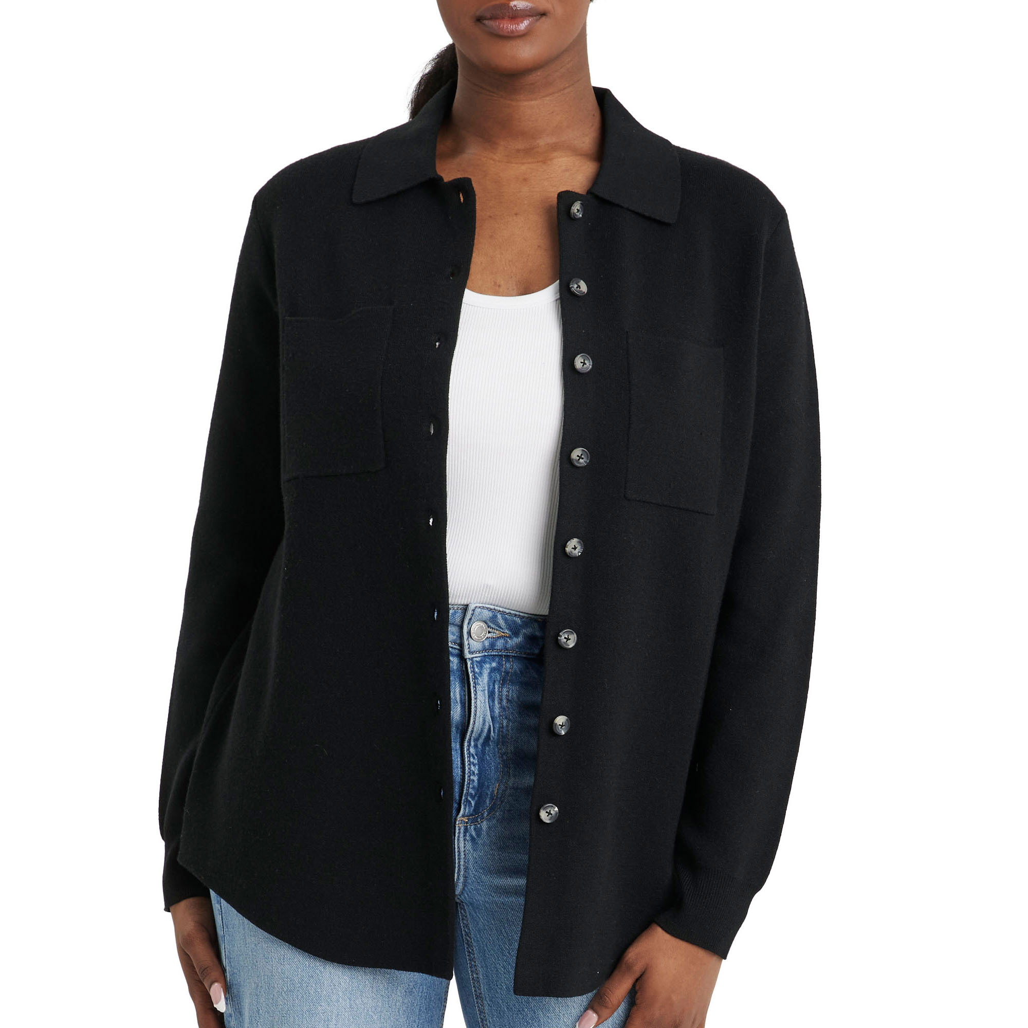 Como Vintage Women's Knit Shirt Jacket