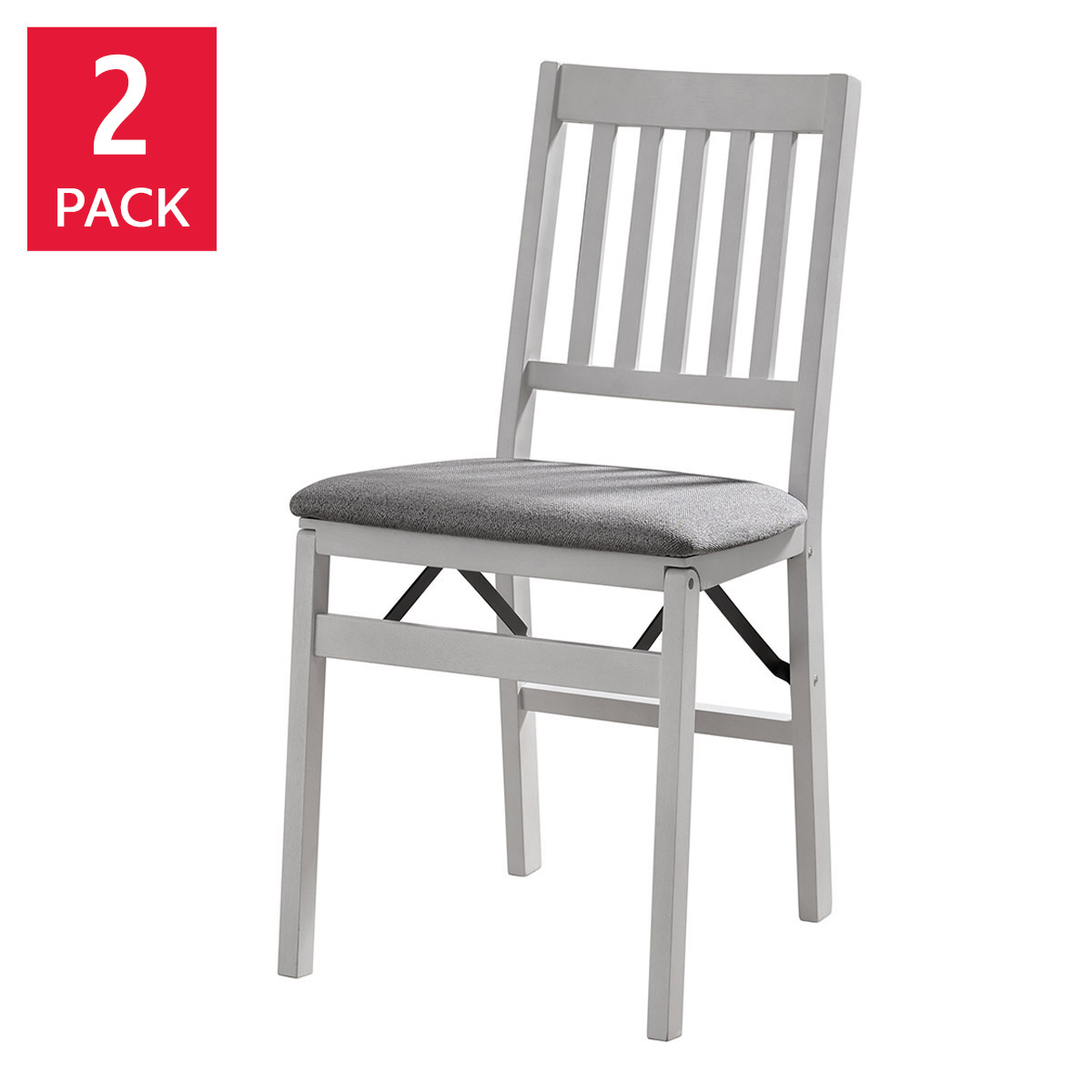 Stakmore Wood Upholstered Folding Chair, 2-pack | Costco