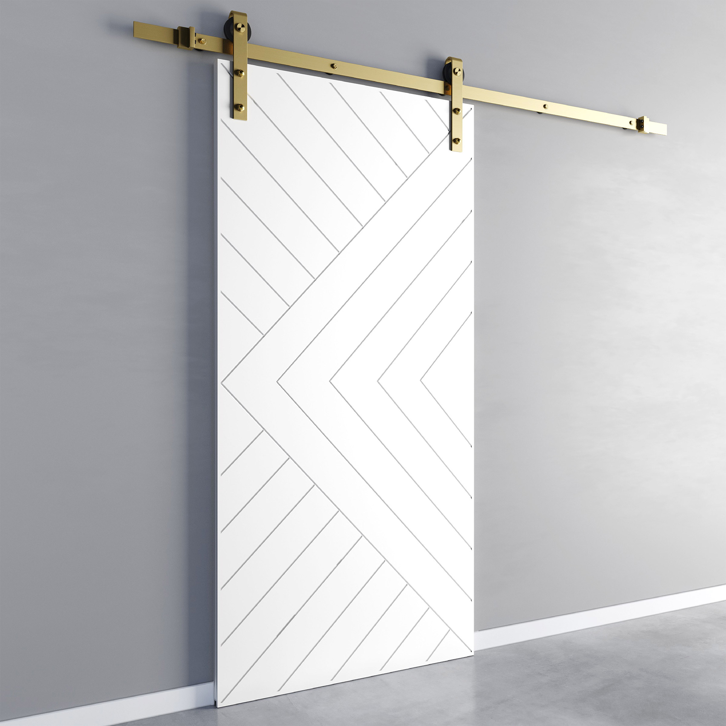 Urban Woodcraft Arctic Solid Core White Barn Door  