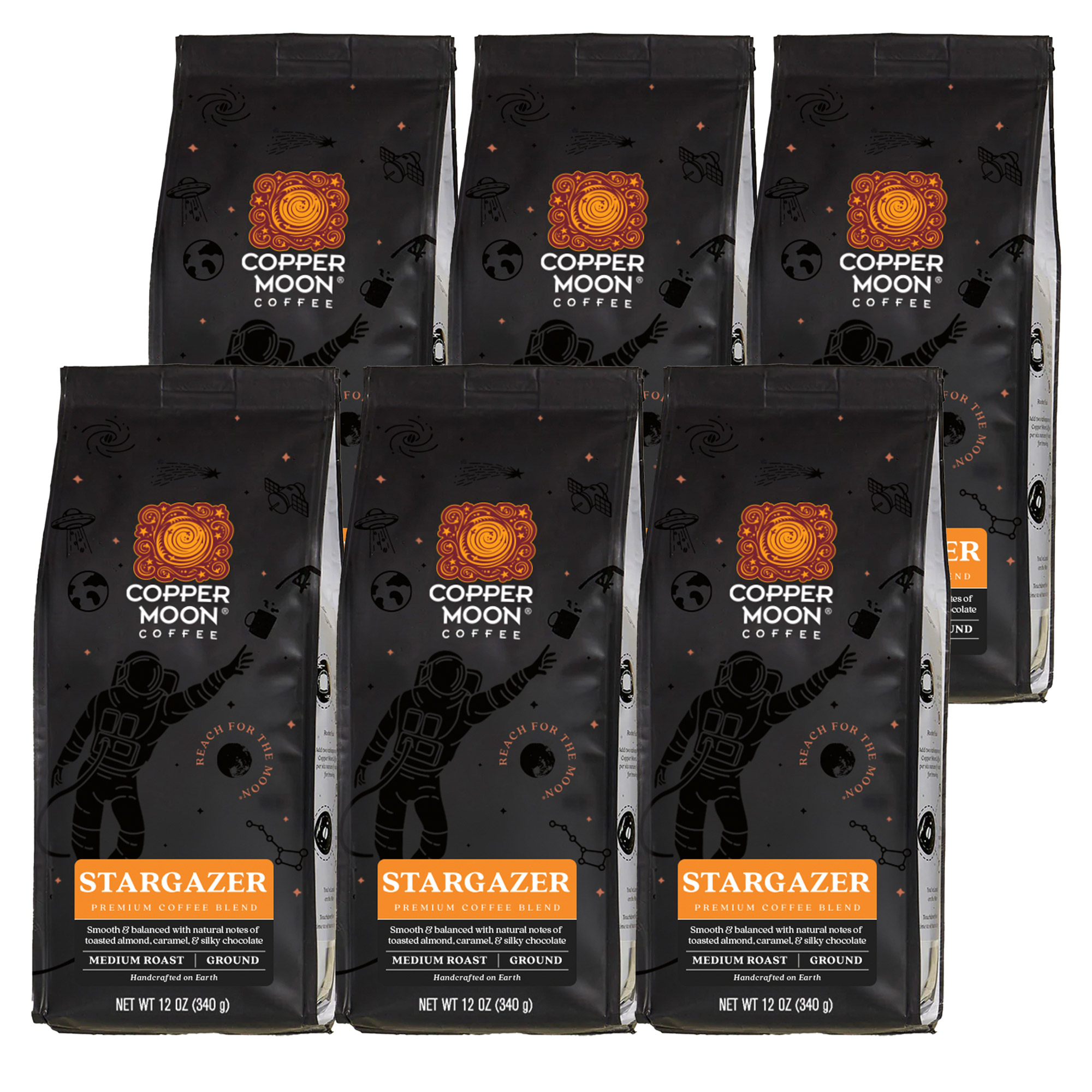 Copper Moon Stargazer Blend  Ground Coffee  12 oz. Bags  6-pack