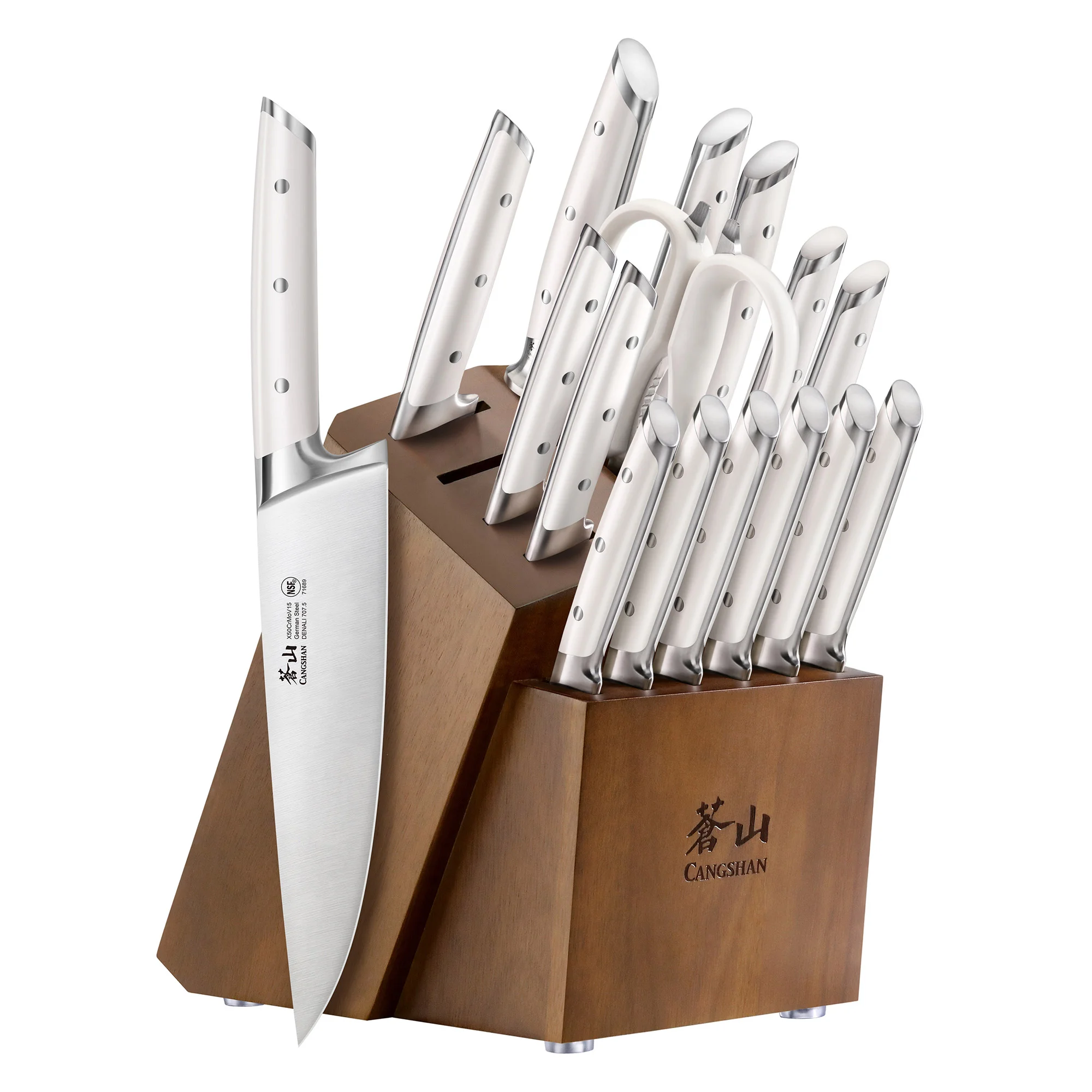 Cangshan Denali Series German Steel Forged 17-piece Knife Block Set