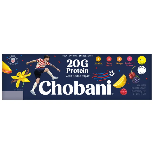 Chobani Protein Lowfat Greek Yogurt, 6.7 oz, 16-count