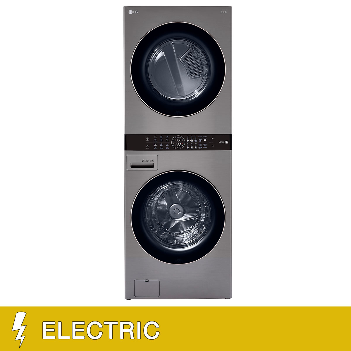 LG WashTower Single Unit ELECTRIC with Center Control 4.5 cu. ft. Front Load Washer and 7.4 cu. ft. Dryer