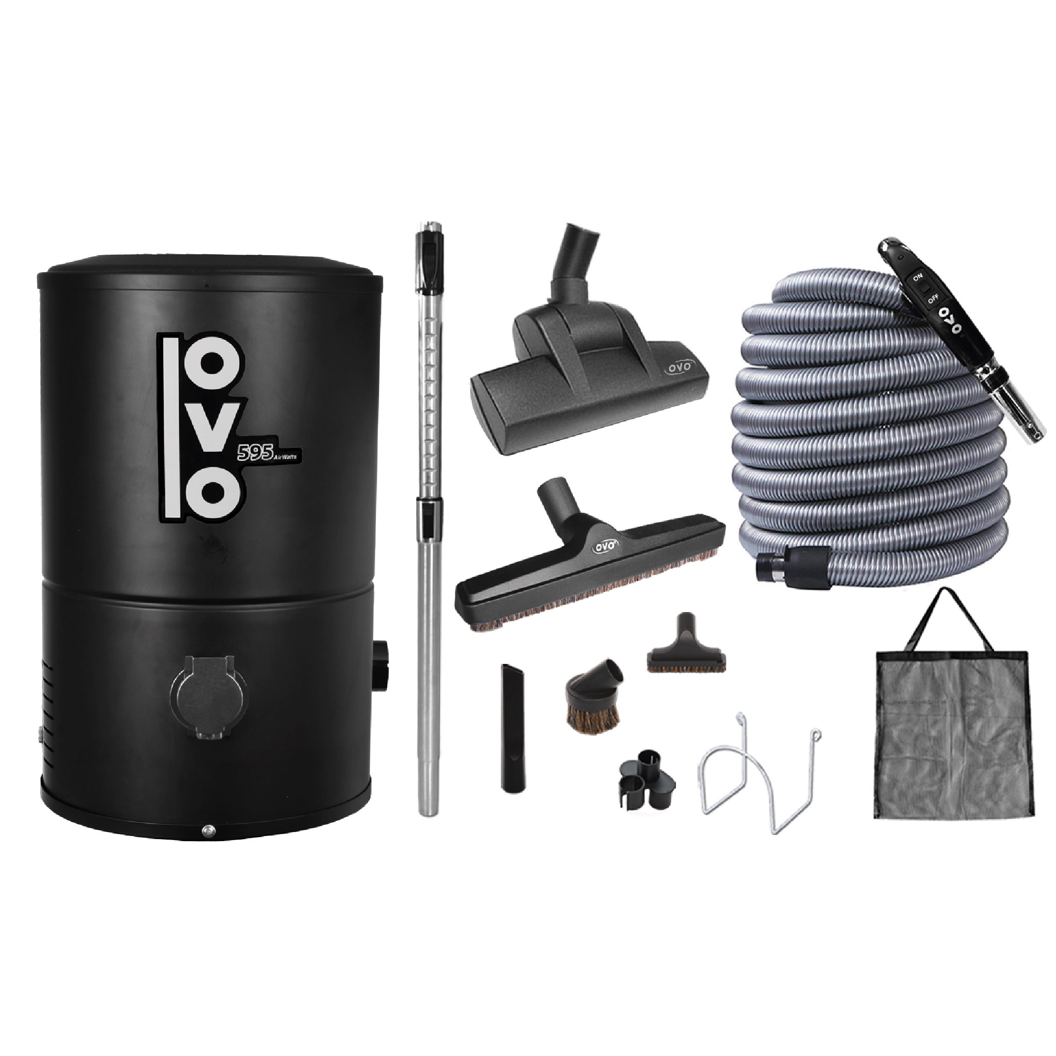 OVO - Aspirateur mobile et polyvalent, aucune tuyauterie requise - 595 Airwatts