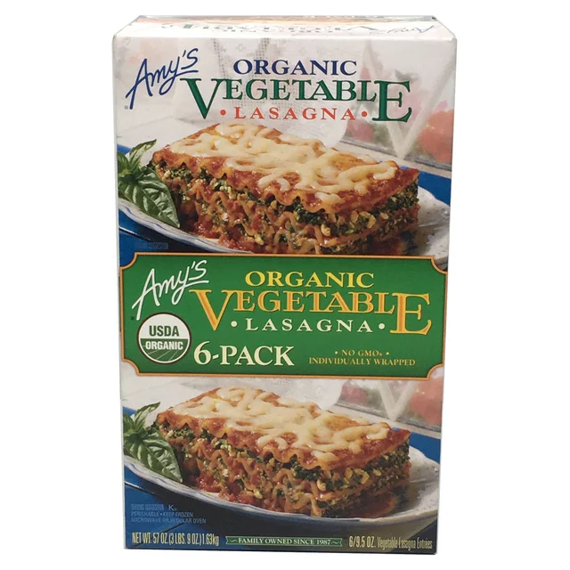Amy's Organic Vegetable Lasagna, 9.5 oz, 6-count