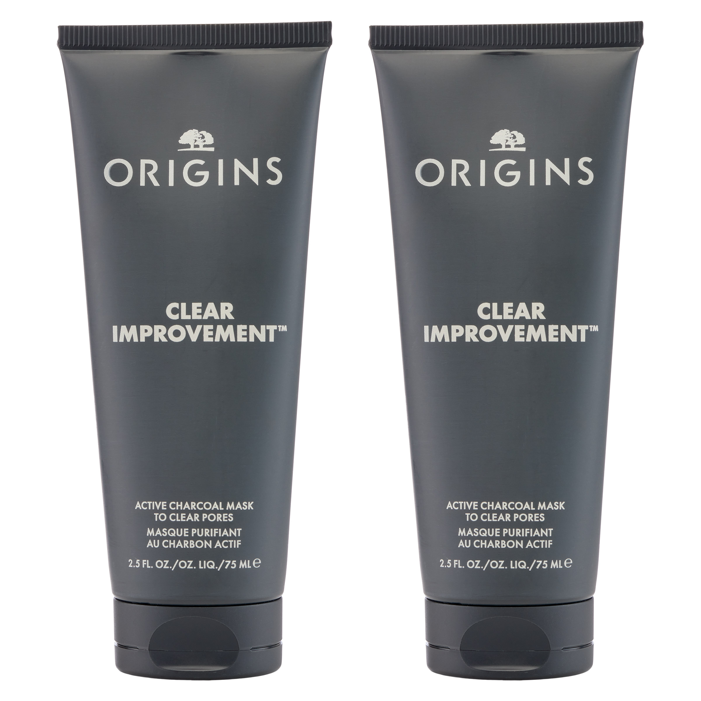 オリジンズ クリア インプルーブメント アクティブ チャコール マスク 【お得！】2個セット 75ml×2洗い流すパック・マスク ORIGINS【S】 Origins Clear Improvement Active Charcoal Mask, 2.5 fl oz, 2-pack