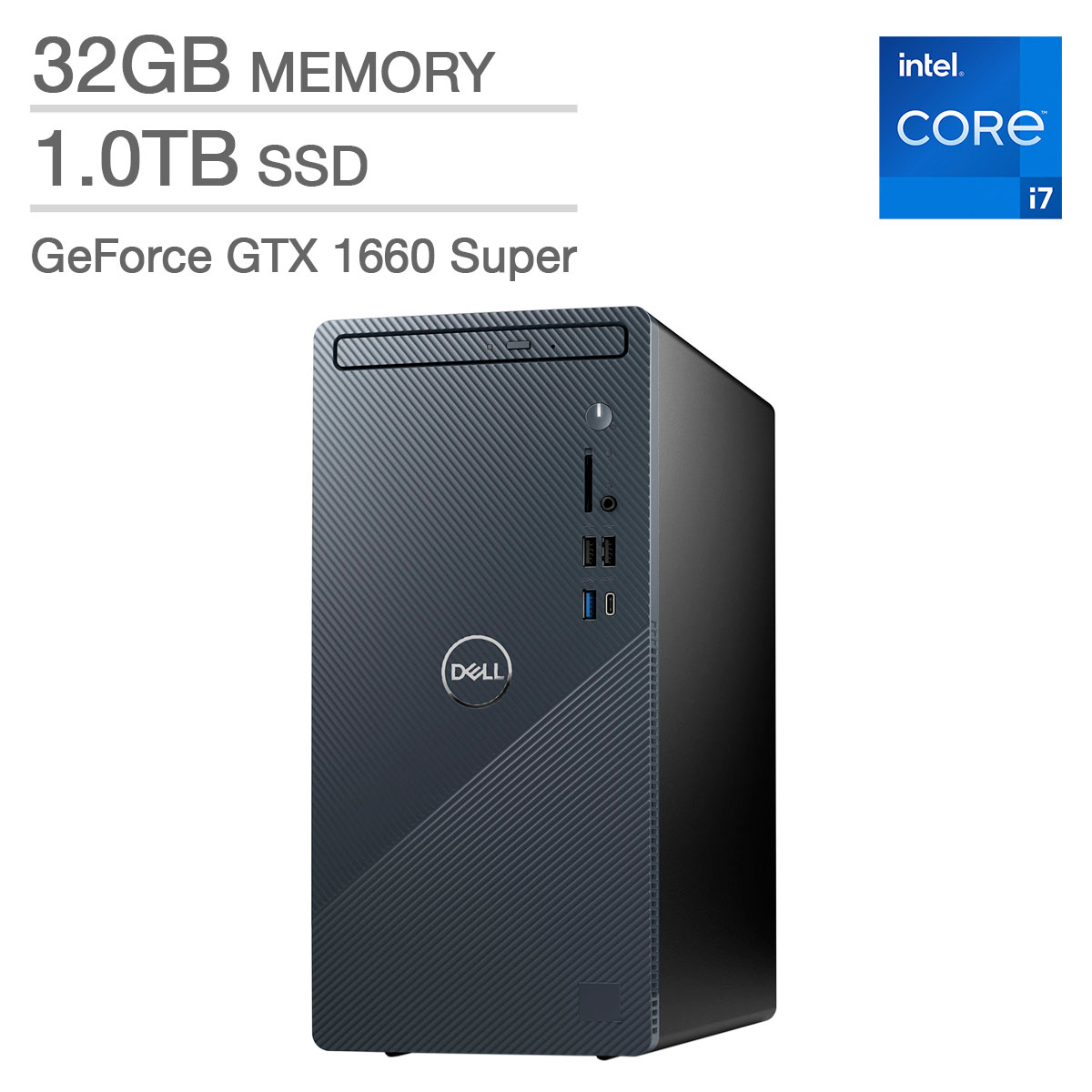 Dell Inspiron Desktop - 13th Gen Intel Core i7-13700 - GeForce GTX