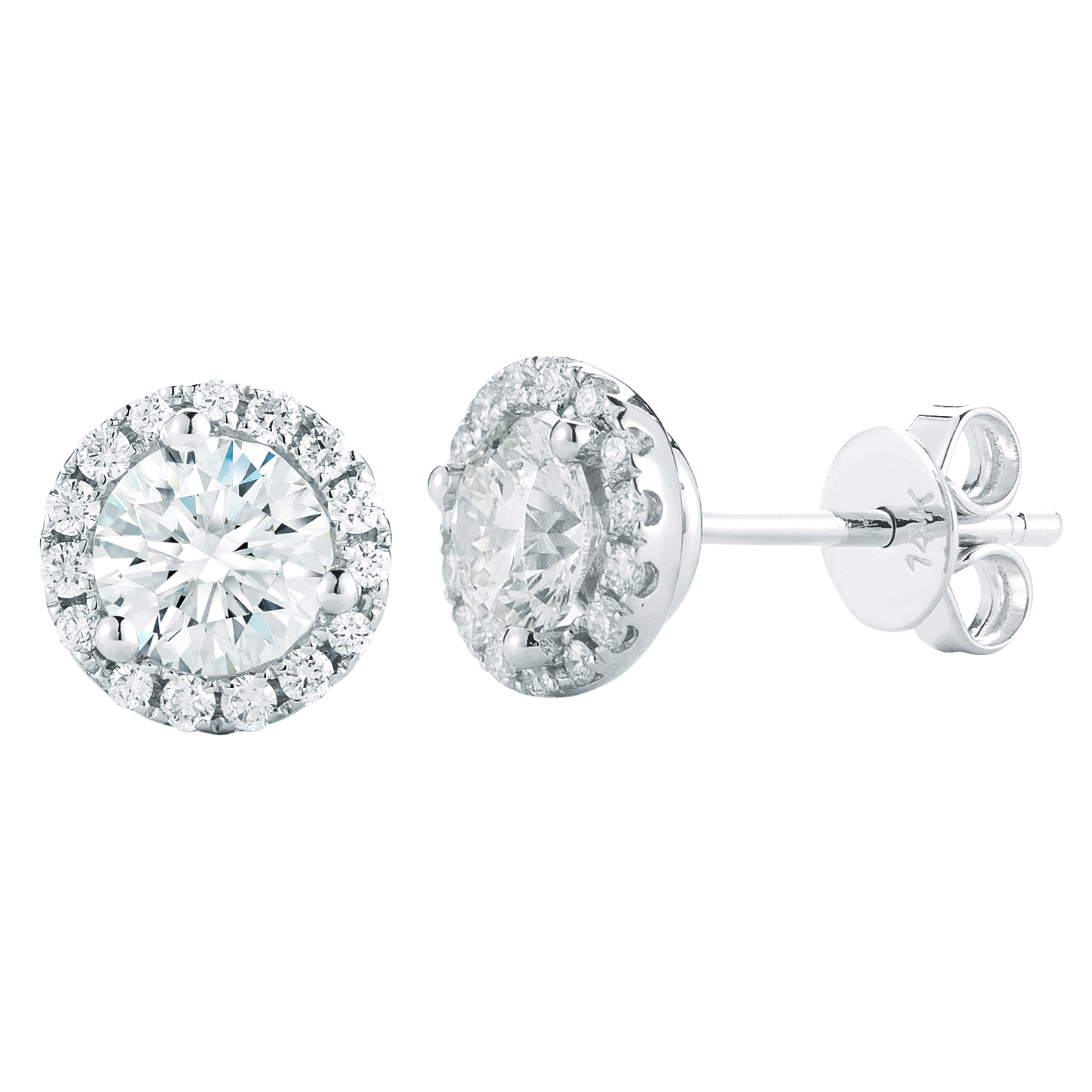 Round Brilliant Diamond Earrings (0.75 ctw)