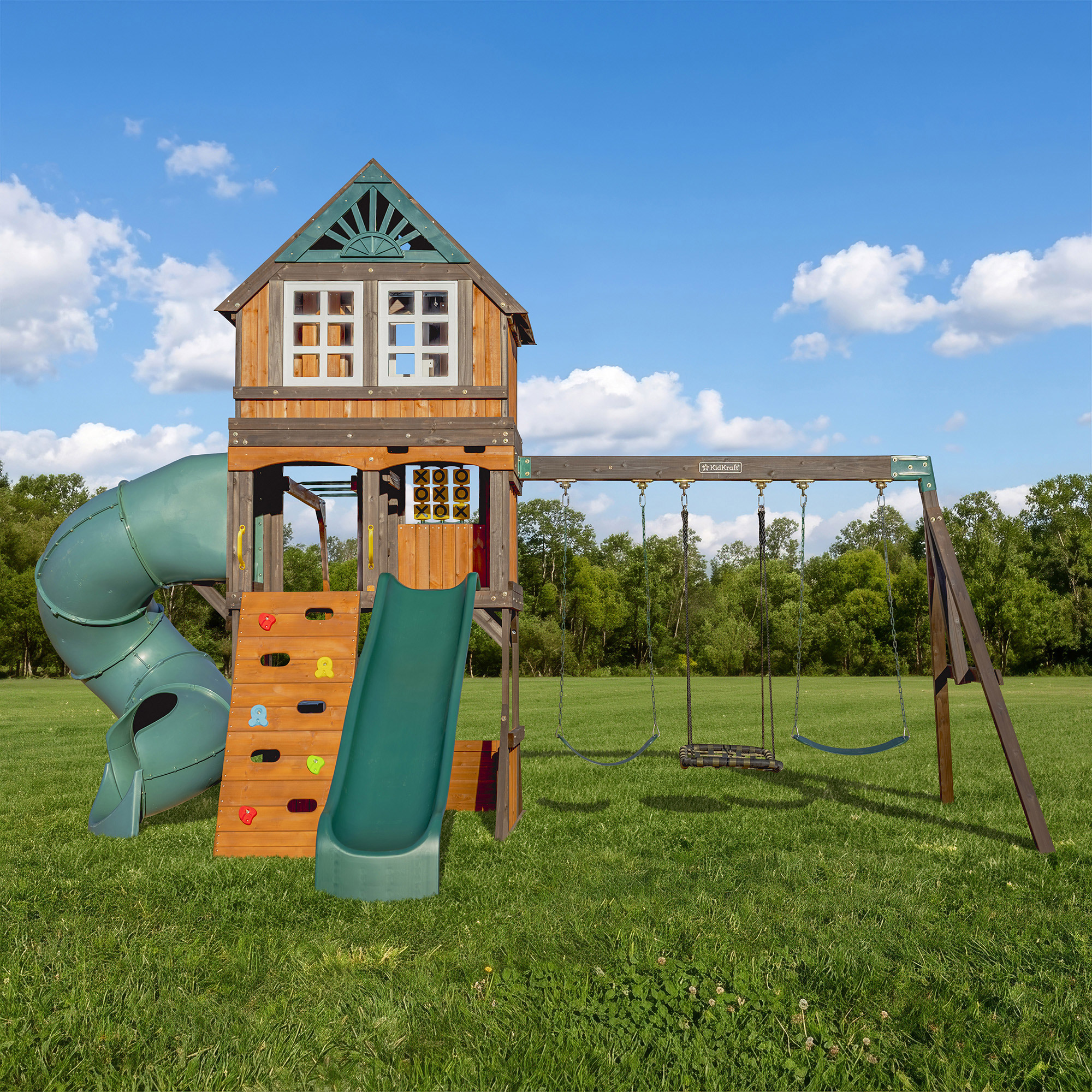 KidKraft Flagstaff Fort Swing Set - Professionally Installed | Costco