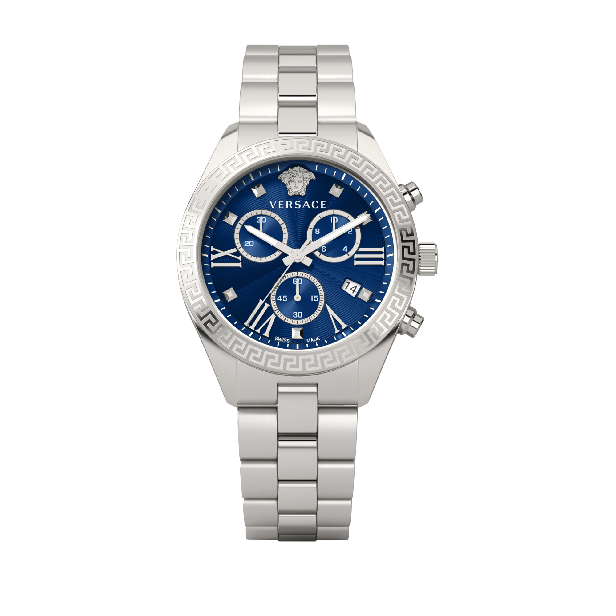 Versace Greca Blue Dial Ladies Watch