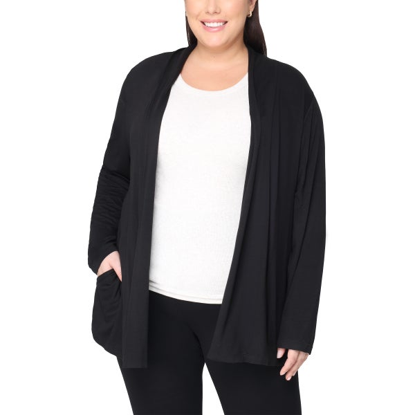 Tahari Women's Plus Size Long Sleeve Open Cardigan | Costco Tahari Women's Plus Size Long Sleeve Open Cardigan | Costco