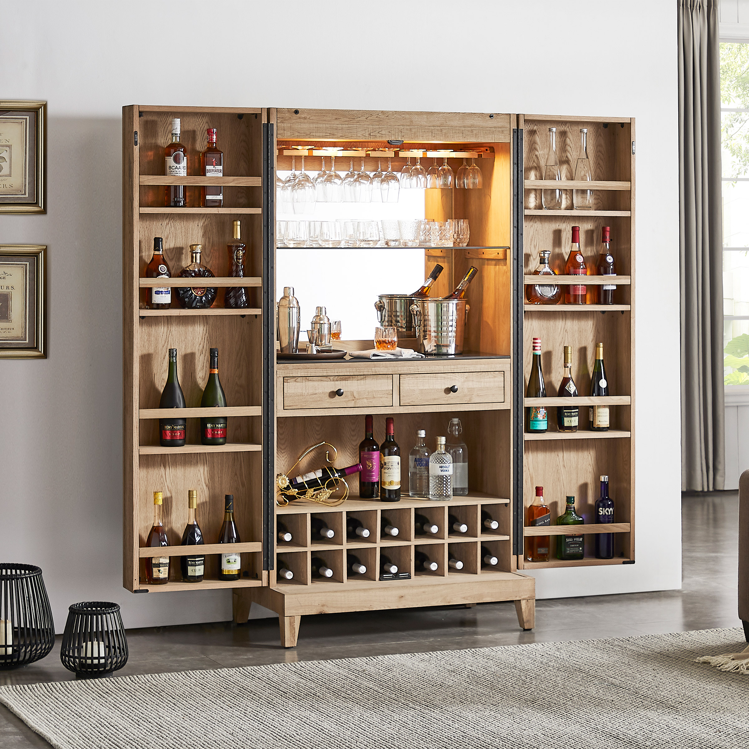 HB Home Fulton Bar Cabinet