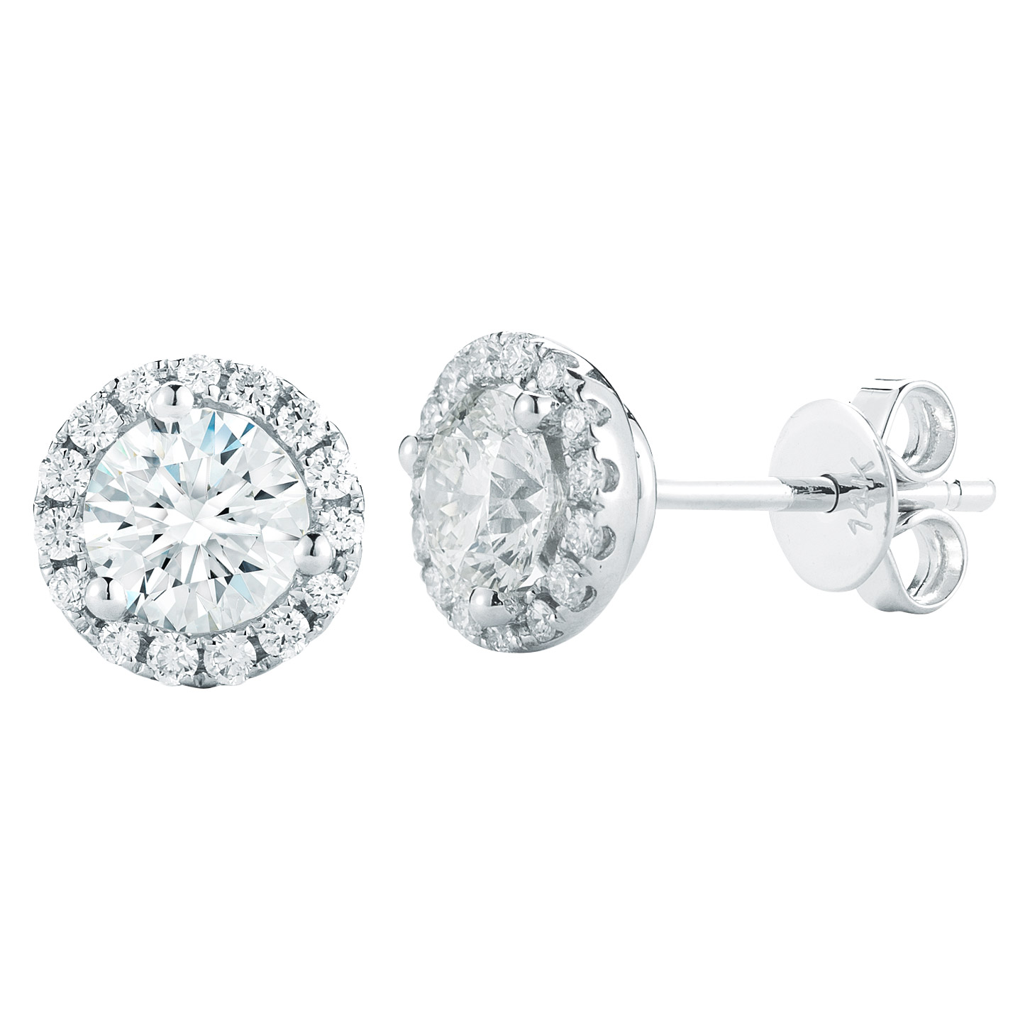 Round Brilliant Diamond Earrings (1.50 ctw)