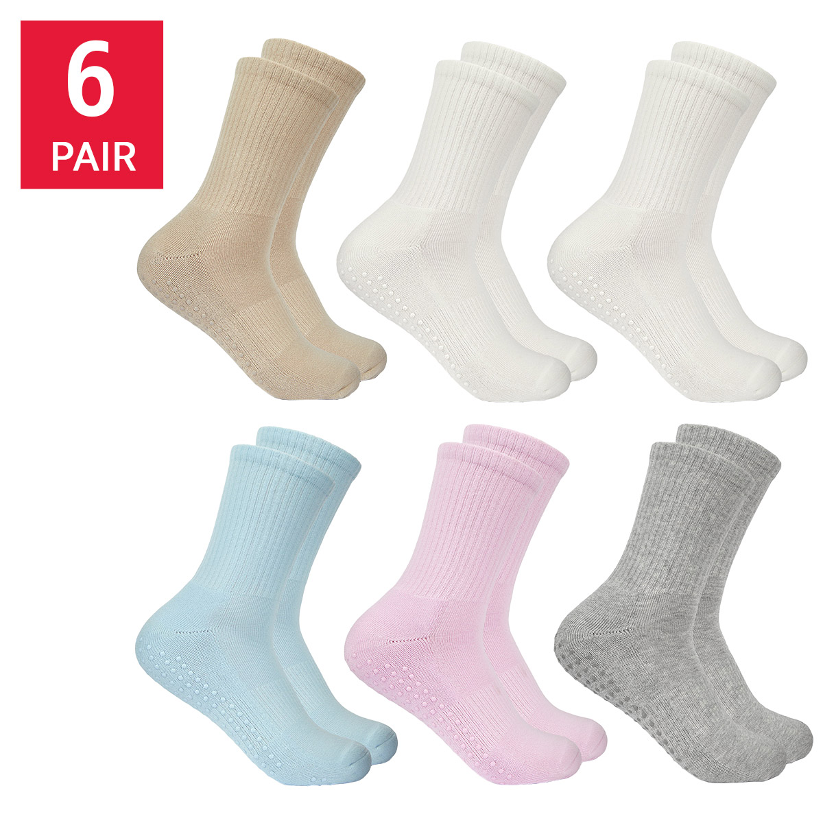 Bala Women's Studio Grip Socks, 6-pack