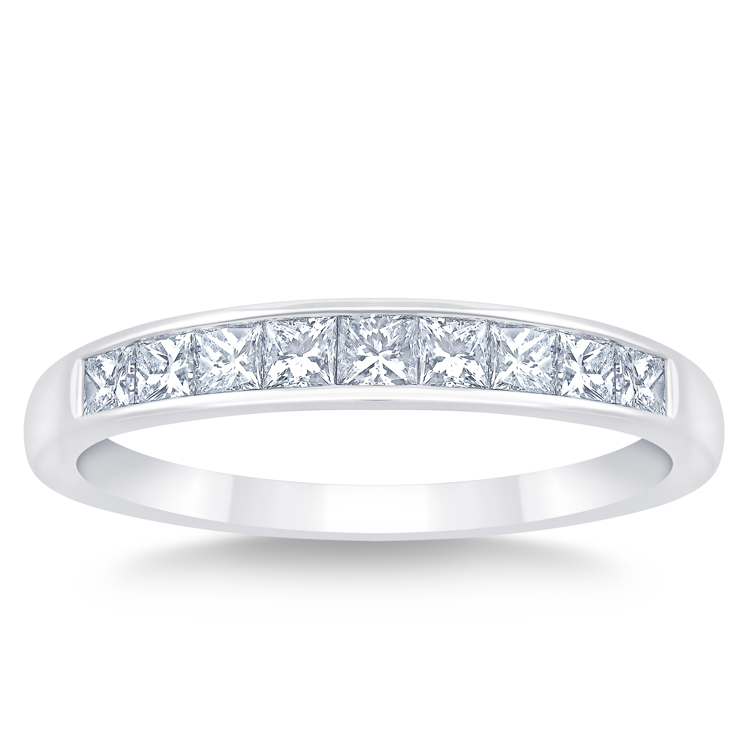 Princess Cut Channel Set Diamond Wedding Band (0.50 ctw)