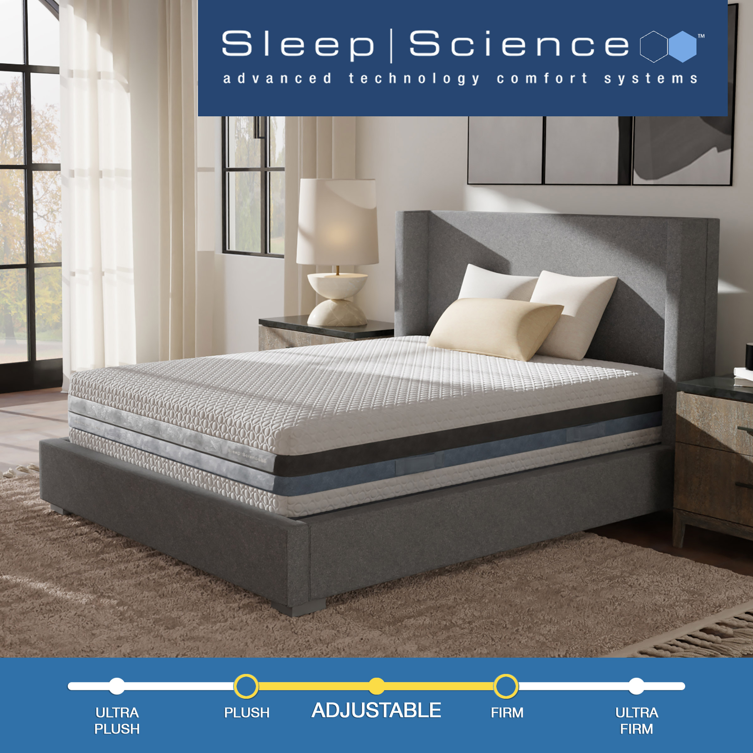 Sleep Science 12" iFlip Sonoma Dual Comfort Memory Foam Mattress