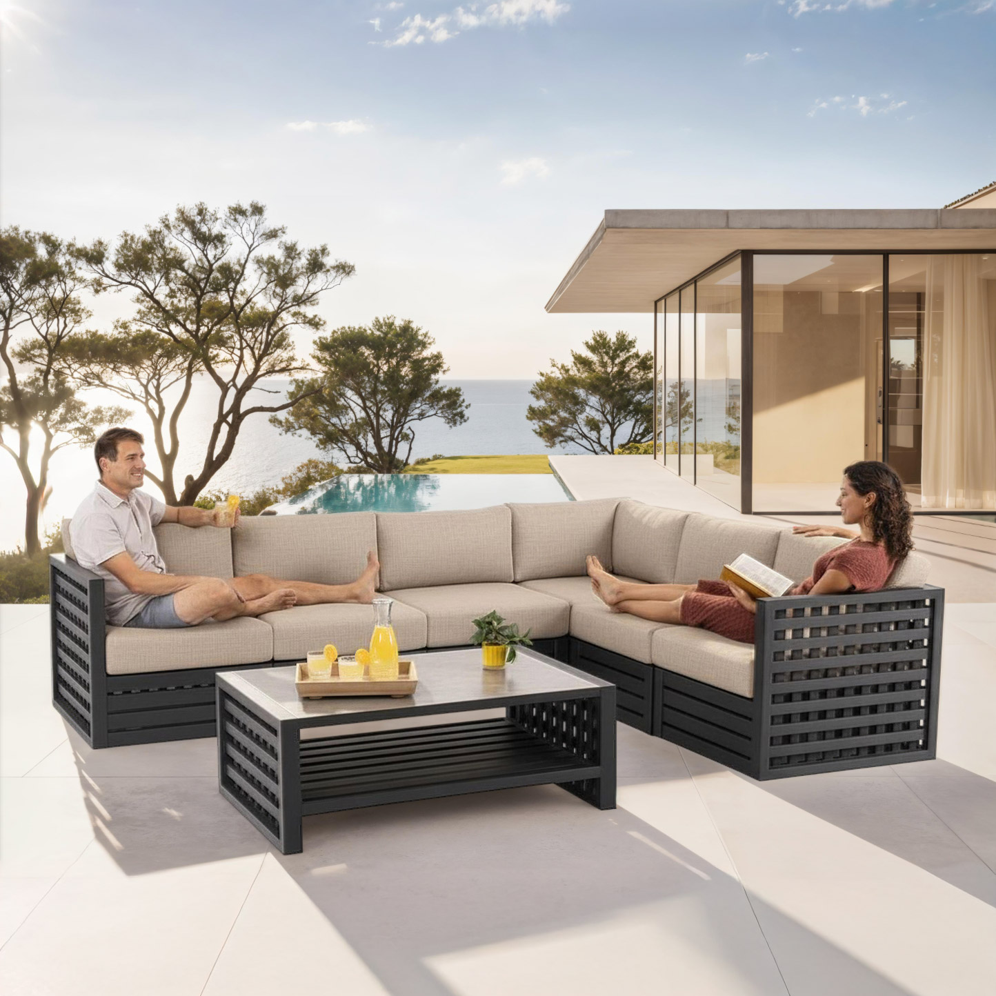 S*O様 AT LAST＆CO.　Lot 750 MoDe Halifax 7-piece Modular Outdoor Seating Set | Costco