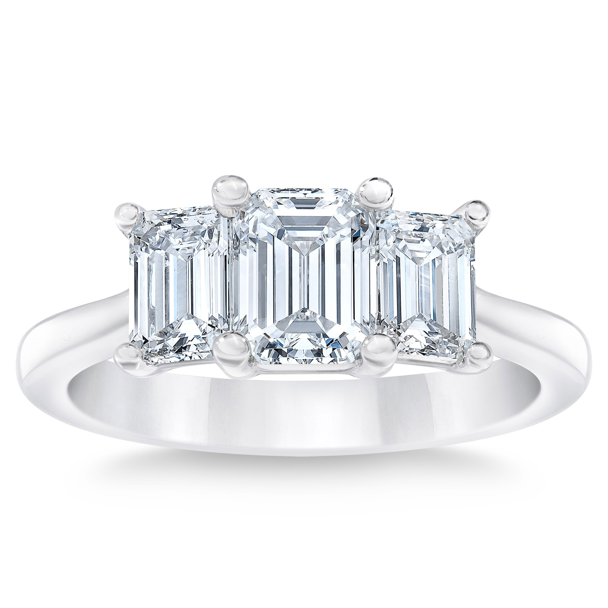 Three Stone Emerald Cut Diamond Ring (1.50 ctw)