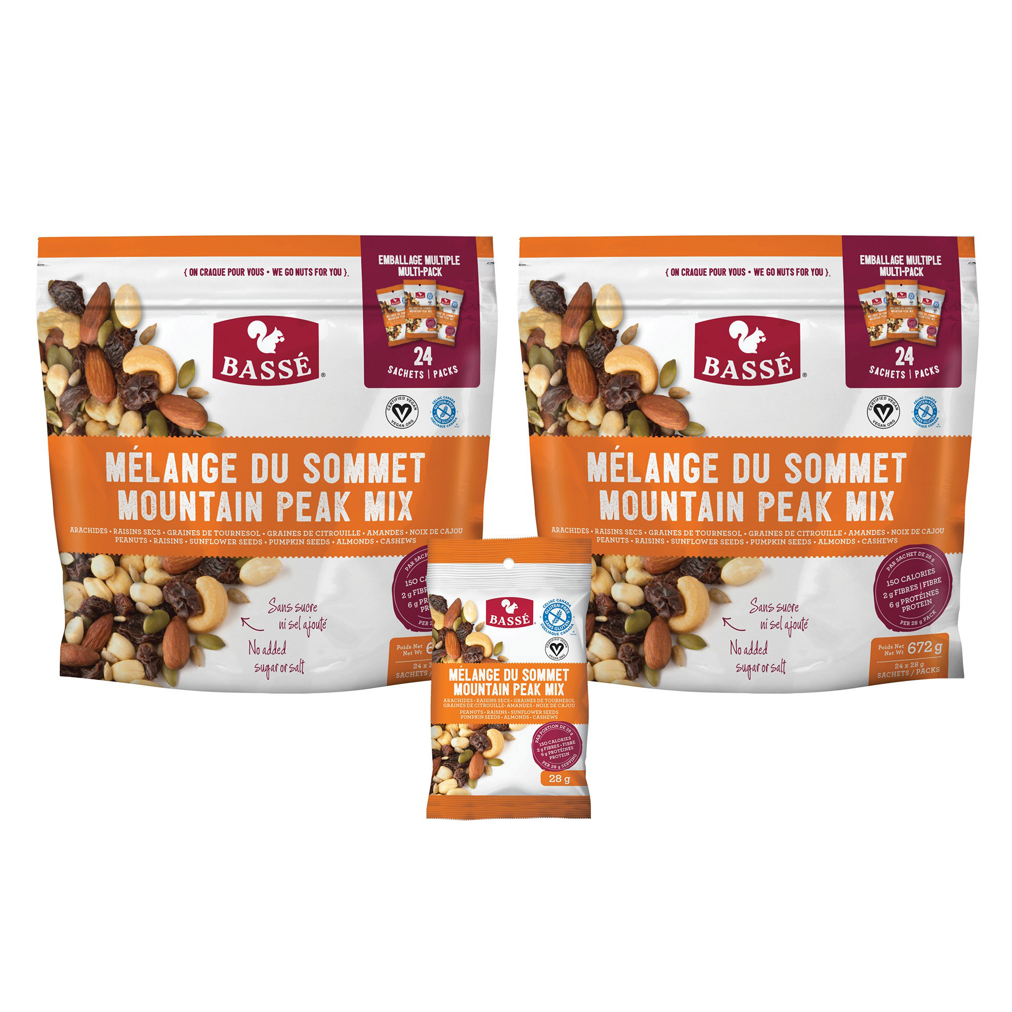 Bassé Mountain Peak Mix, Snack, 48 × 28 g | Costco