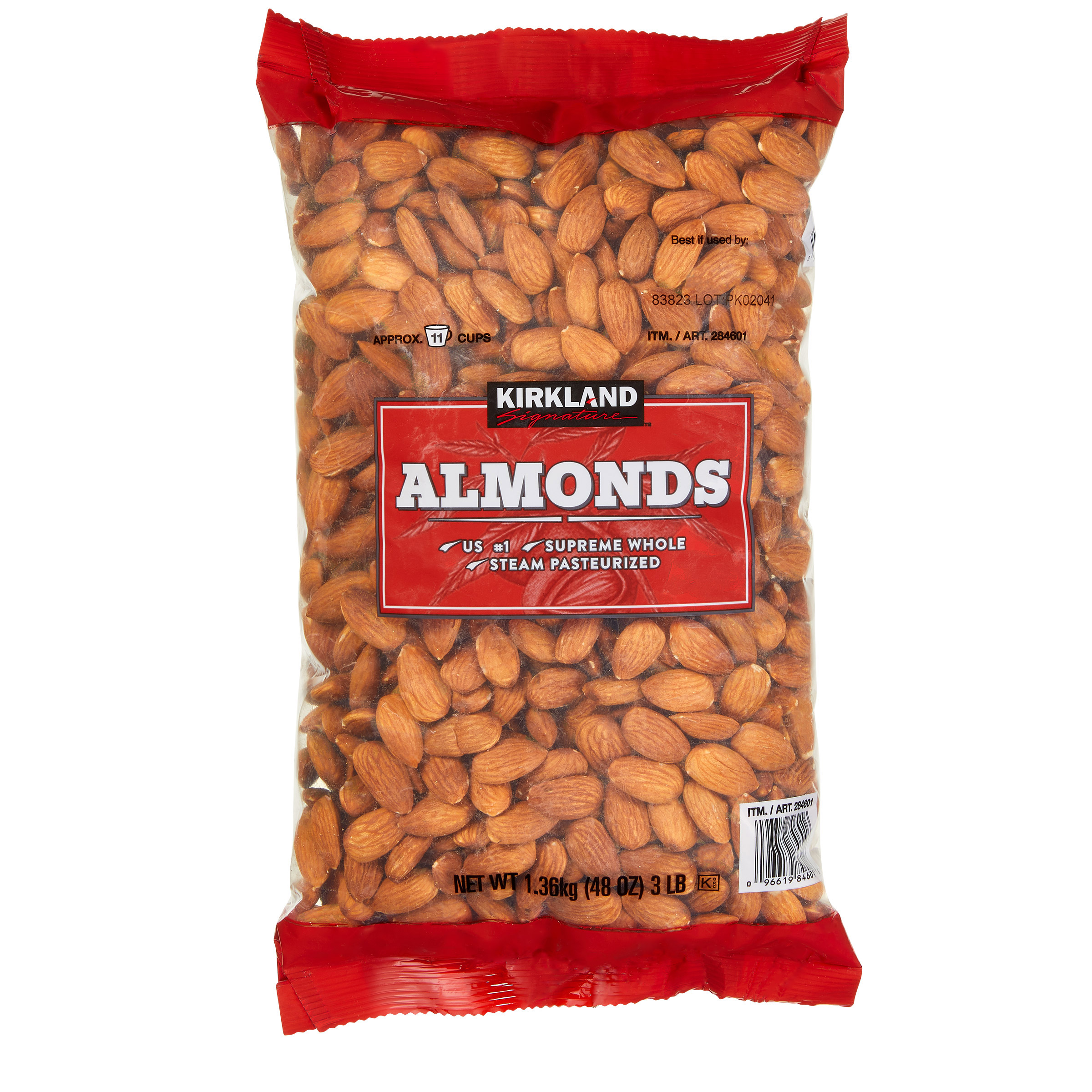 Kirkland Signature Supreme Whole Almonds  3 lbs